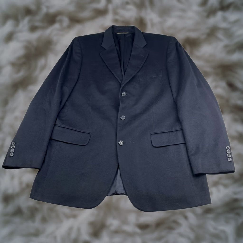 Loro Piana Loro Piana Blazer Men's 44L US 3-Button 100% Cashmere Navy Blue Size 44R - 1 Thumbnail