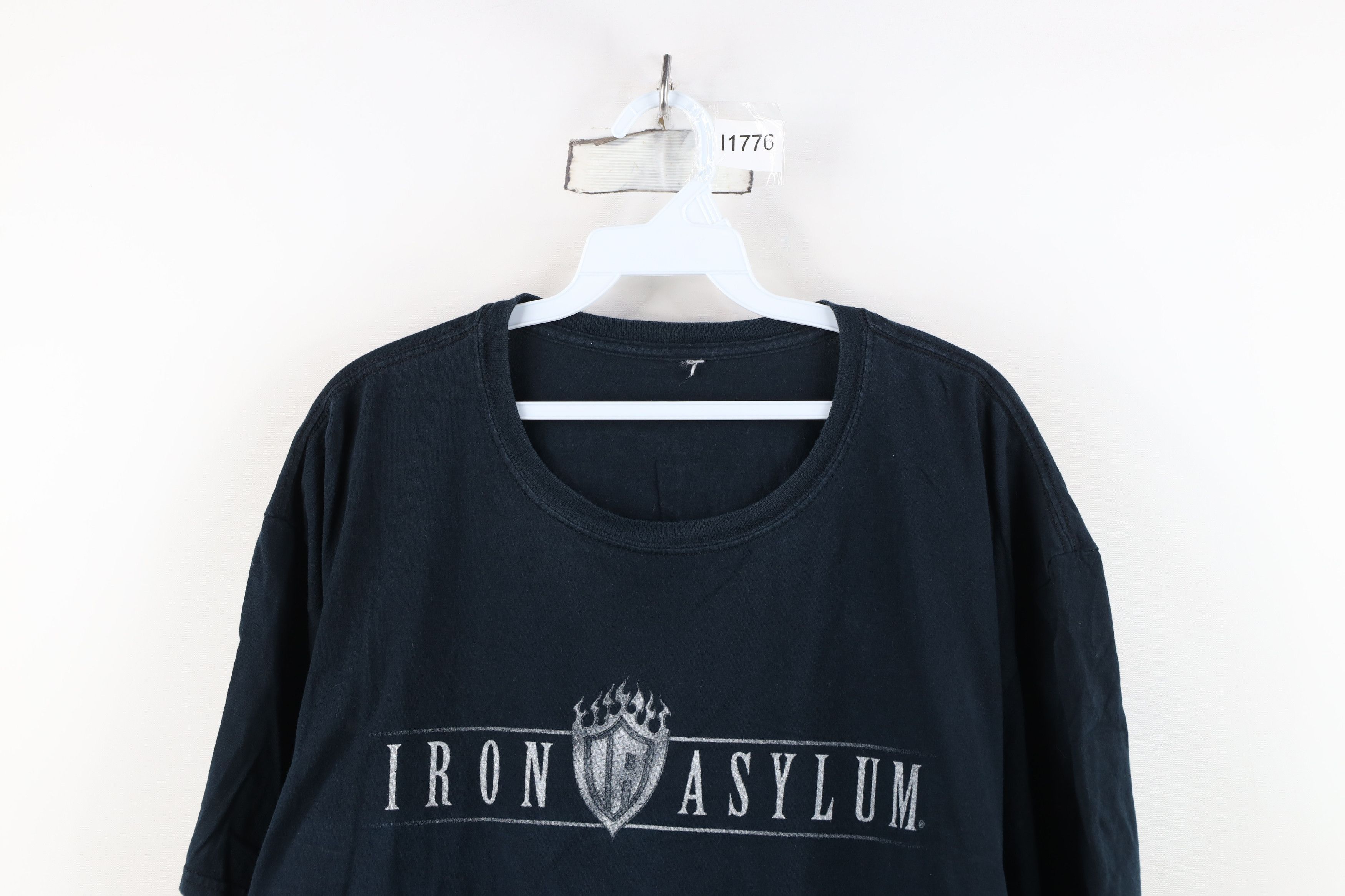 Vintage Vintage Y2K Streetwear Iron Asylum Bodybuilder Gym T-Shirt Size US XL / EU 56 / 4 - 2 Thumbnail