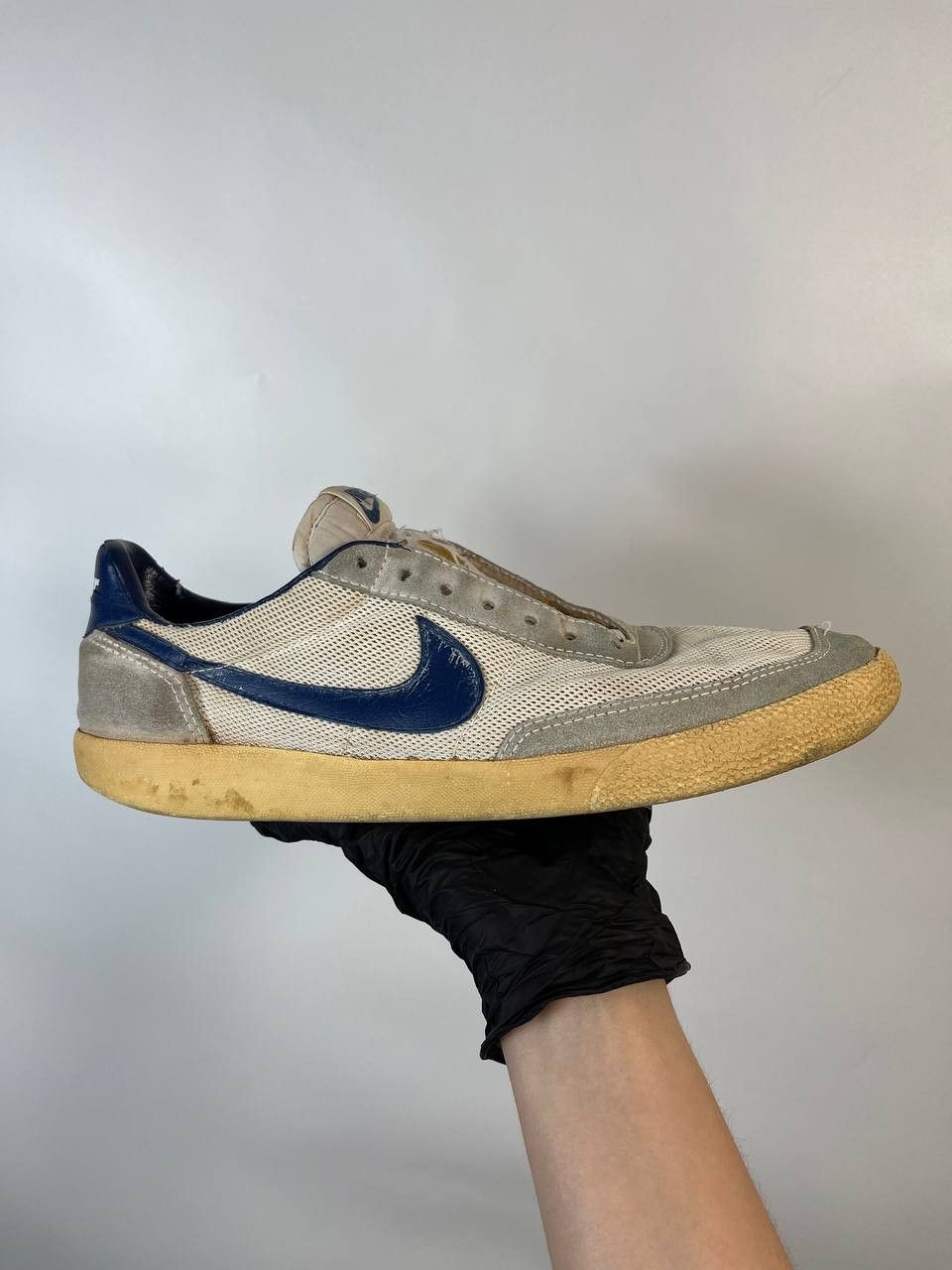 Nike NIKE VINTAGE 1980s TRAINERS SNEAKERS MESH LEATHER Sz 11 Size US 11 / EU 44 - 2 Thumbnail