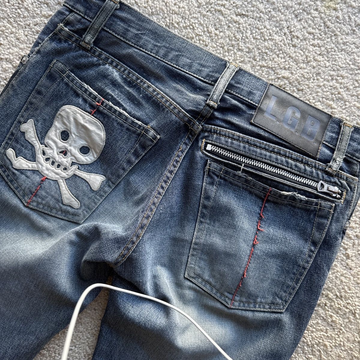 Le Grande Bleu (L.G.B.) Lgb wolf jeans Size US 29 - 3 Thumbnail
