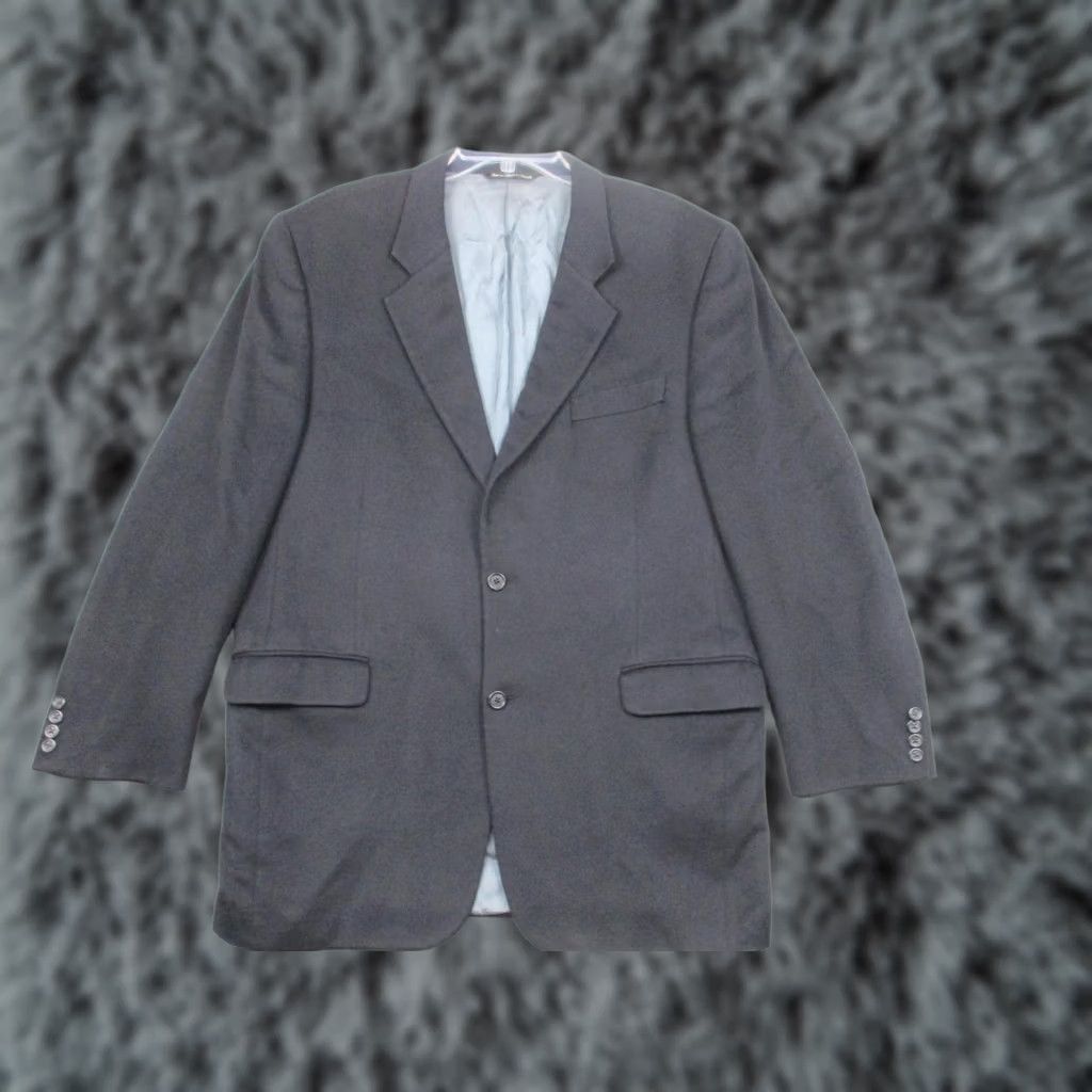 Jack Victor Loro Piana Sport Coat Jack Victor Gray 44L Cashmere Blazer Canada Men Long 2-Piece Notch Lapel Two-Button Vintage Regular Size 44R - 1 Thumbnail