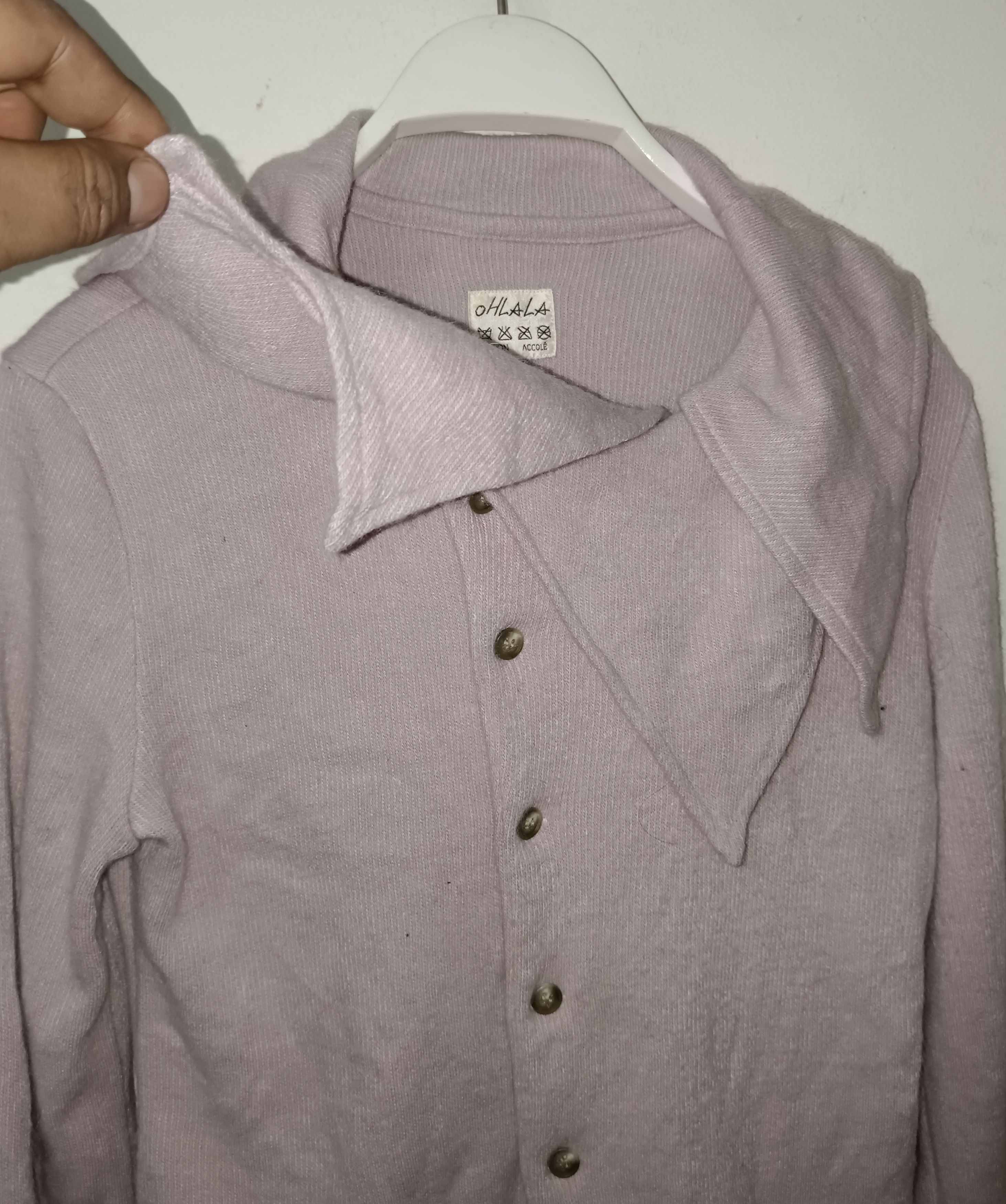 Vintage Japanese Y2K Goctic Punk Ohlala Japon Accole Collar Sweater Size US M / EU 48-50 / 2 - 4 Thumbnail