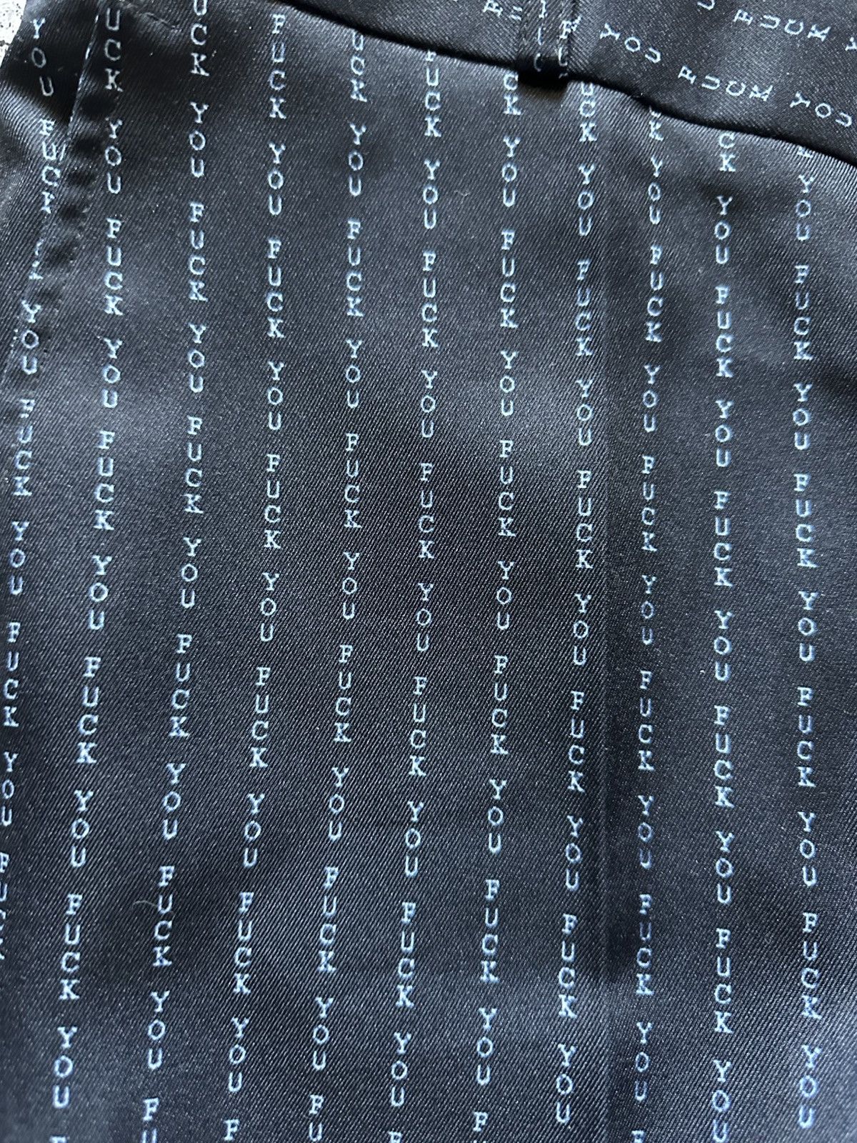 Vintage Rare Pants Monogram Humor Logo Fuckyou Y2K USA Size US 36 / EU 52 - 2 Thumbnail