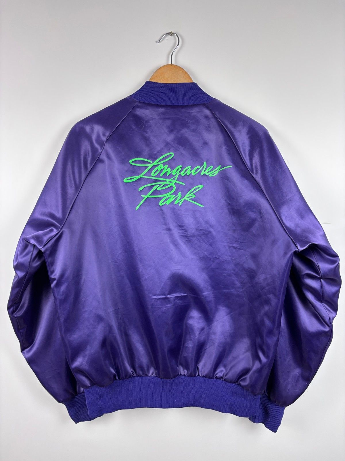 Other Vtg Longacres Park Horse Racing West Ark Satin Bomber USA Size US M / EU 48-50 / 2 - 4 Thumbnail