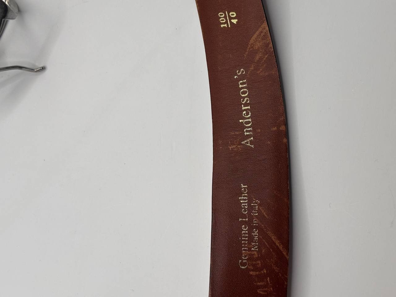 Andersons Anderson’s Parma Italy Brown Leather Belt – Size 40/100 Size 40 - 10 Thumbnail