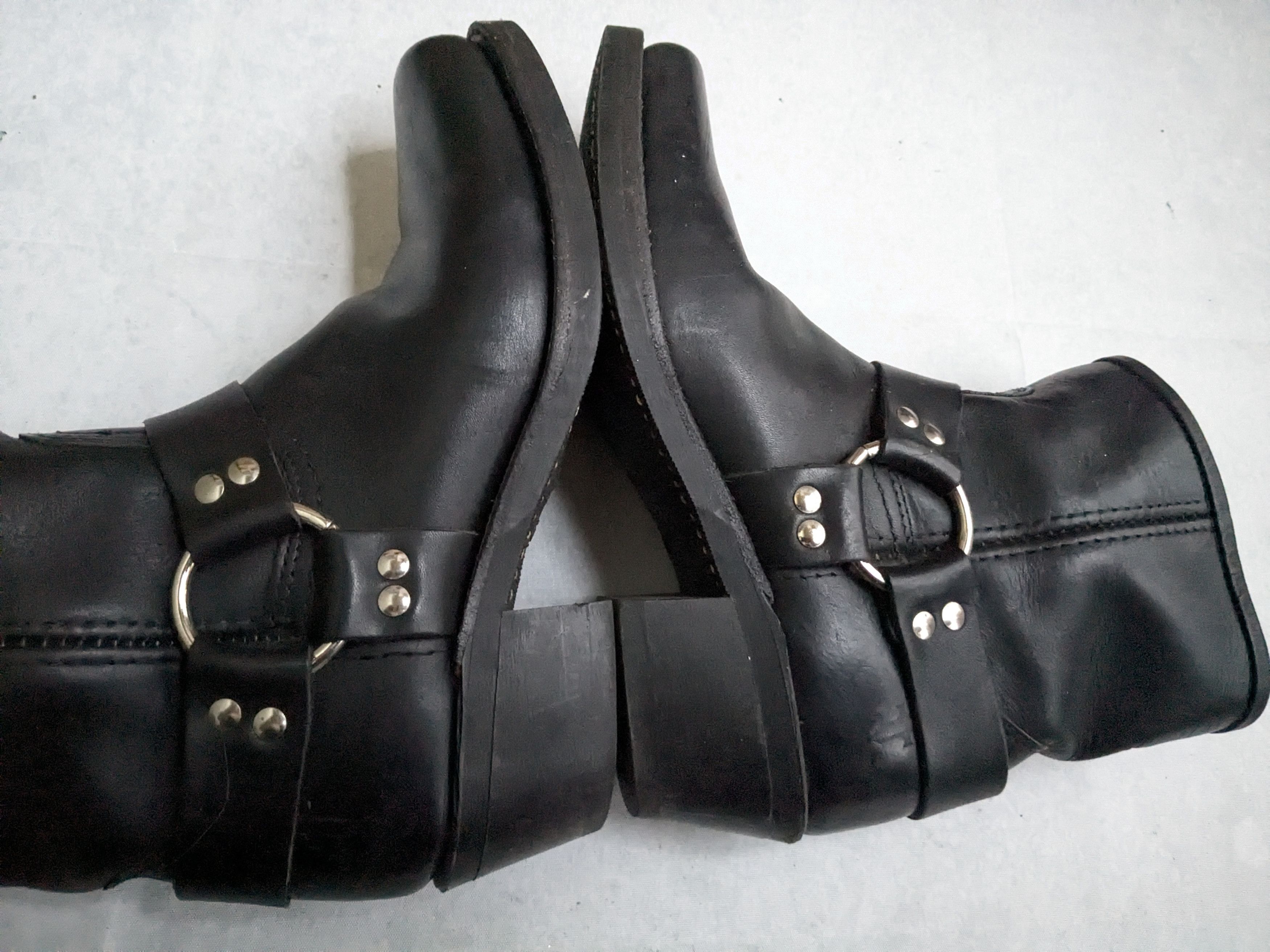 Frye Frye Harness Boots Black Leather 7 Leather Buckle Size US 7 / EU 40 - 9 Thumbnail