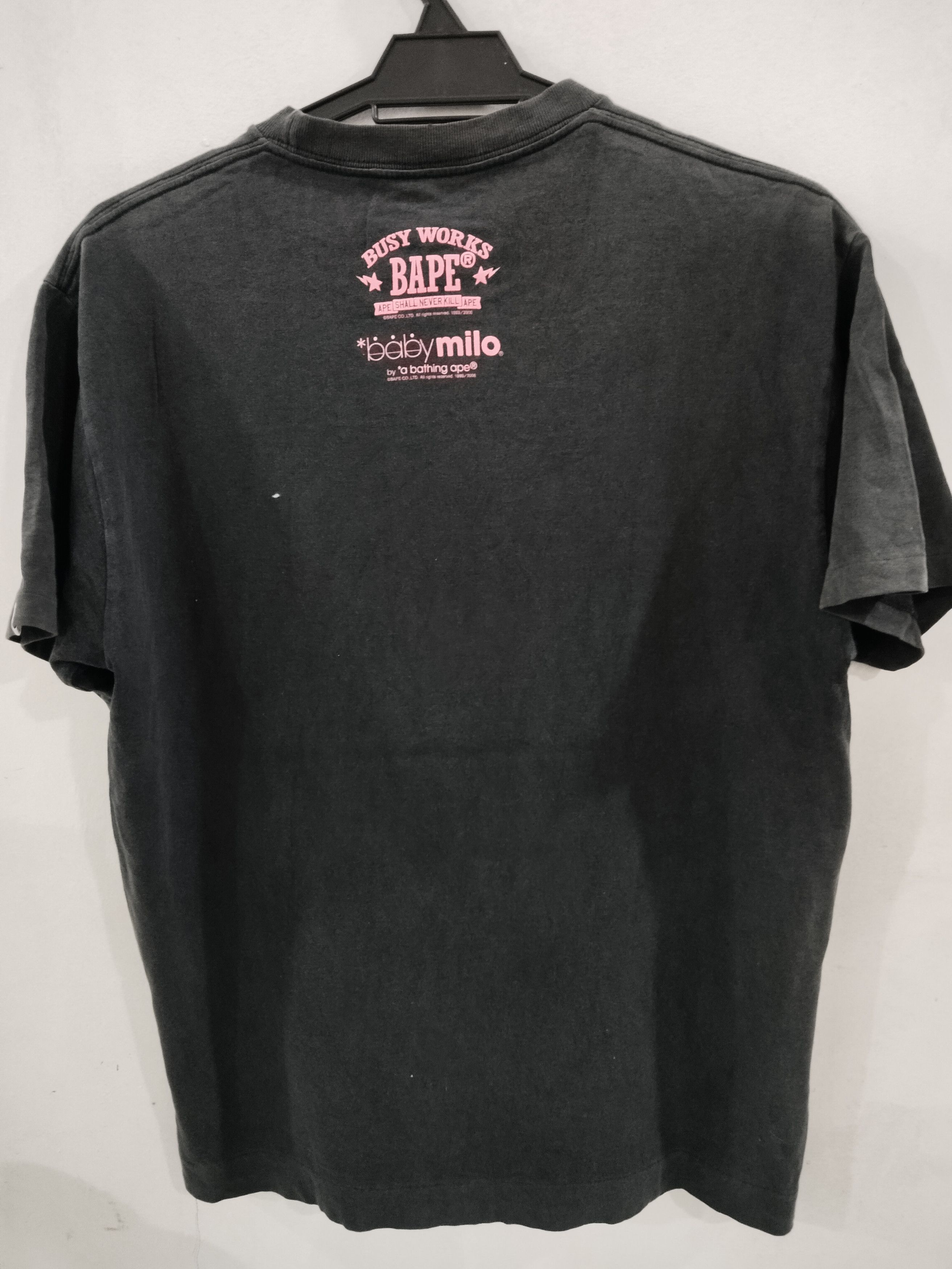 Bape × Vintage Vintage Y2K Baby Milo A Bathing Ape Busy Work Tshirt Size US M / EU 48-50 / 2 - 4 Thumbnail