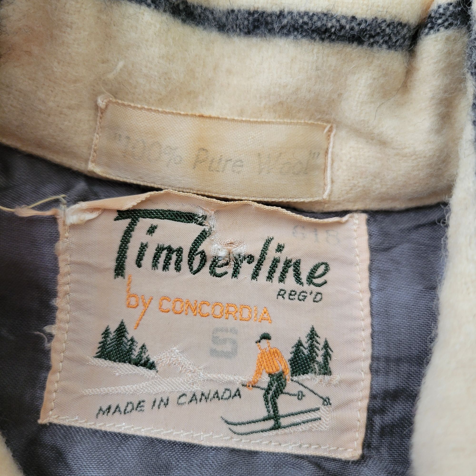 Vintage Vintage Timberline Wool Jacket Concordia S Cream Black Plaid Size S / US 4 / IT 40 - 2 Thumbnail