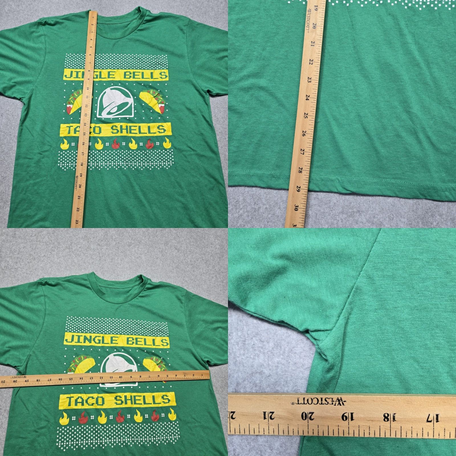 Bell Taco Bell Shirt Mens L Green Jingle Bells Taco Shells Logo Graphic Crewneck Christmas Size US L / EU 52-54 / 3 - 8 Thumbnail