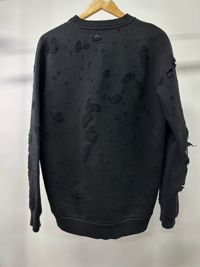 Givenchy Givenchy Classic Burnt-Out Destructive Logo Hoodie Size US M / EU 48-50 / 2 - 2 Thumbnail