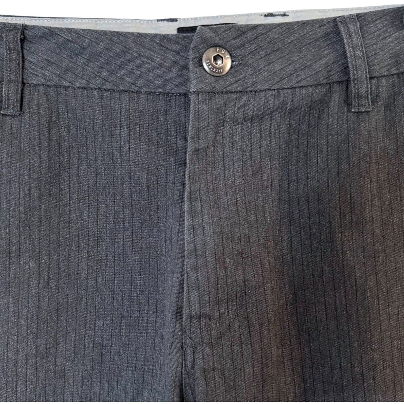 Fox Racing Fox Racing Essex Striped Chino Short Gray Flat-Front Casual Walkshorts Men 38 Size US 38 / EU 54 - 5 Thumbnail