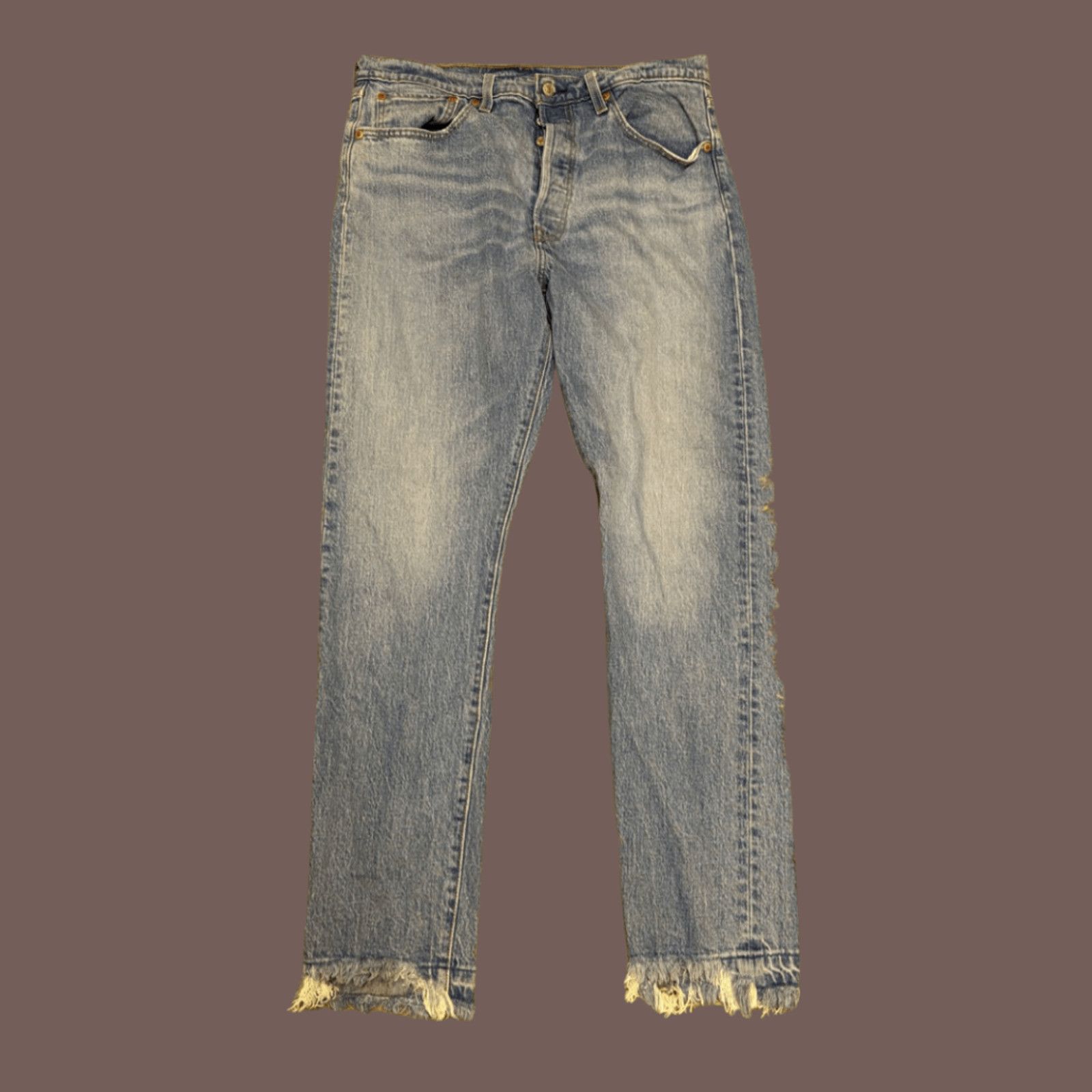 Levi's 501S | Levi’s Premium Light Wash Grunge Fit | Big E Tab Size US 31 - 4 Thumbnail