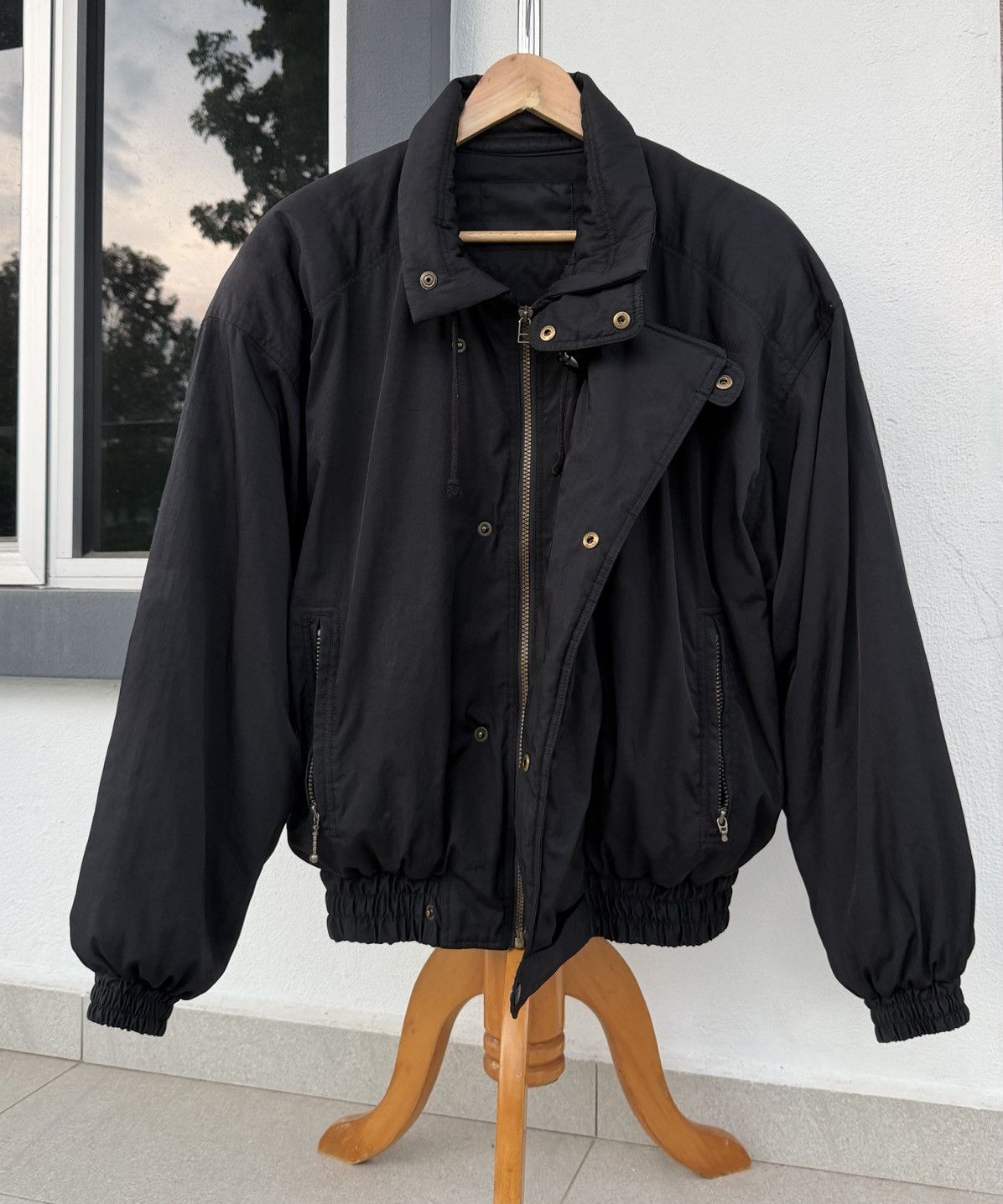 Sergio Tacchini Vintage Sergio Tacchini Milano Italia Black Bomber Jacket Size US M / EU 48-50 / 2 - 2 Thumbnail