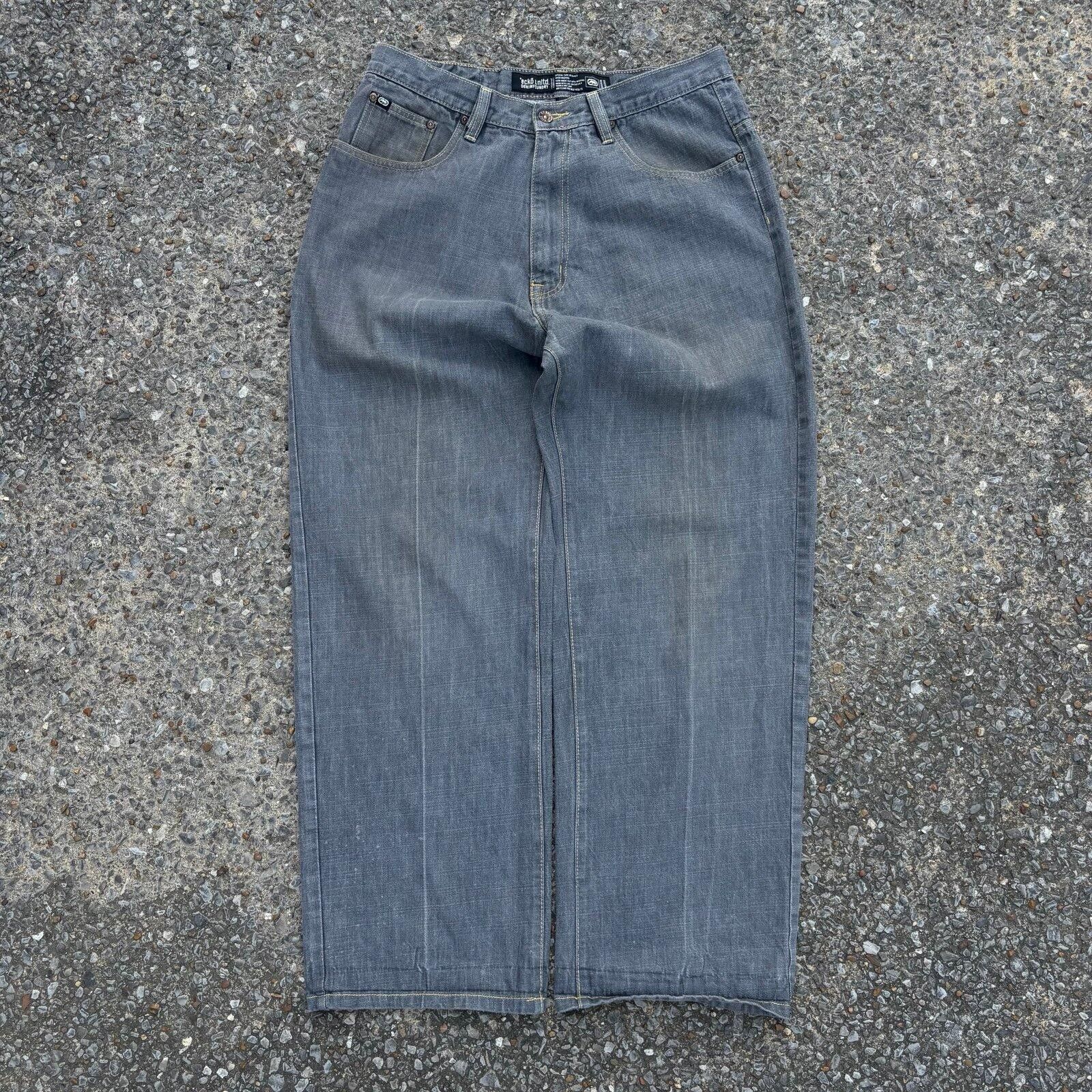 Ecko Unltd. Y2K skater gray baggy denim jean Size US 34 / EU 50 - 2 Thumbnail
