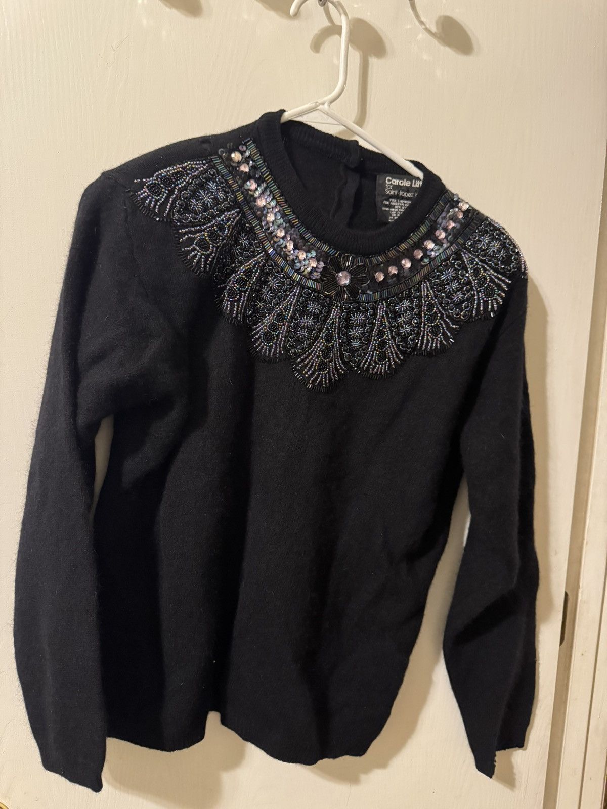 Other Vintage Carol Little beaded woman’s Sweater Size L / US 10 / IT 46 - 1 Thumbnail