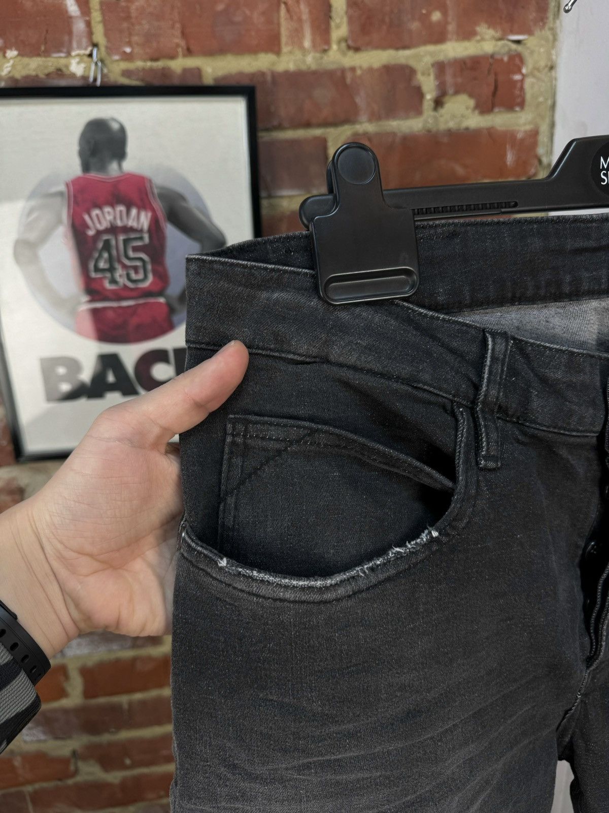 Other Elias Rumelis Dave Comfort Intense Black Jeans Size US 33 - 4 Thumbnail