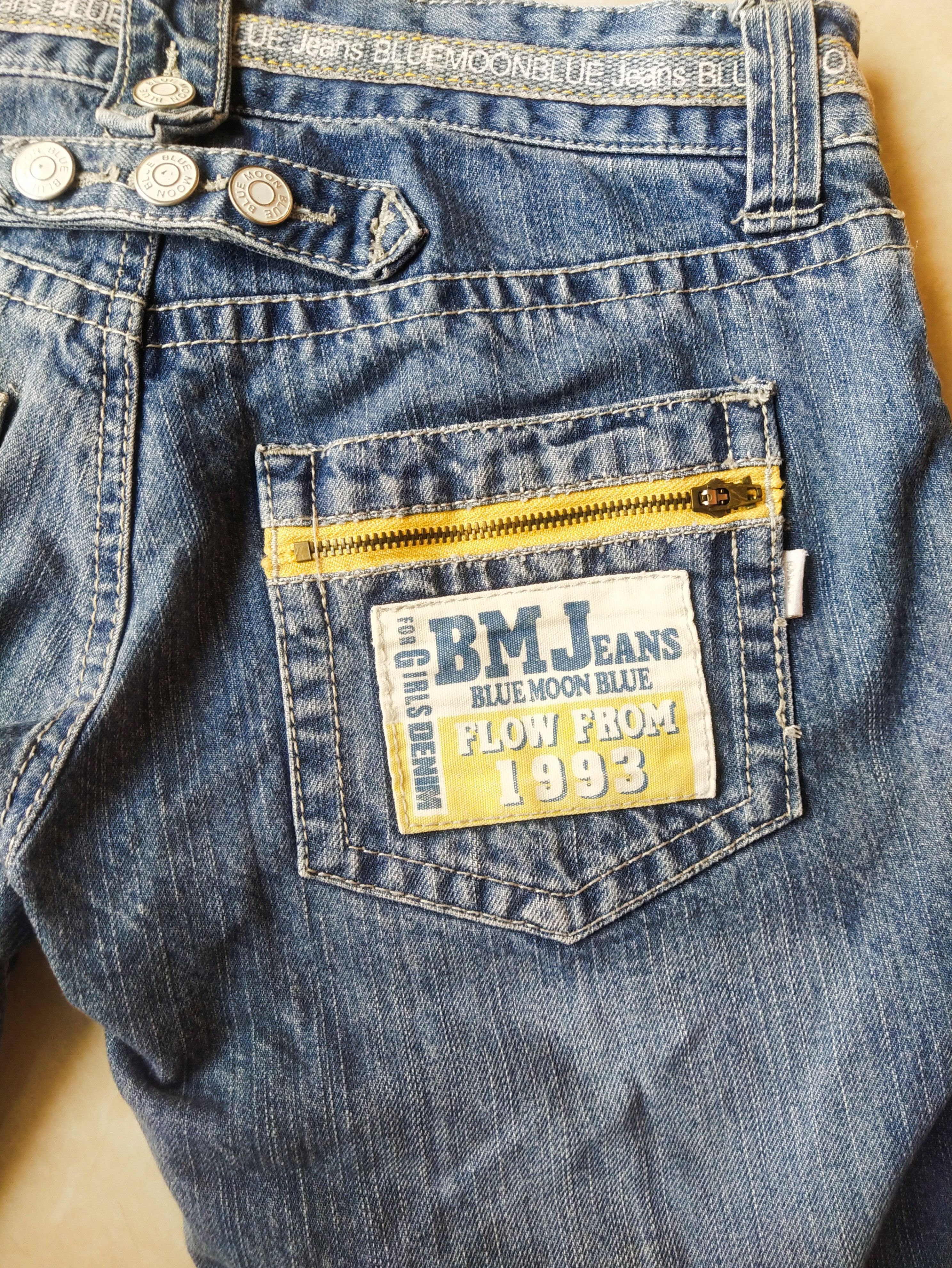 Japanese Brand Blue Moon Blue BMJ Jeans Y2K Denim Shorts Japan Harajuku Size 27" / US 4 / IT 40 - 4 Thumbnail