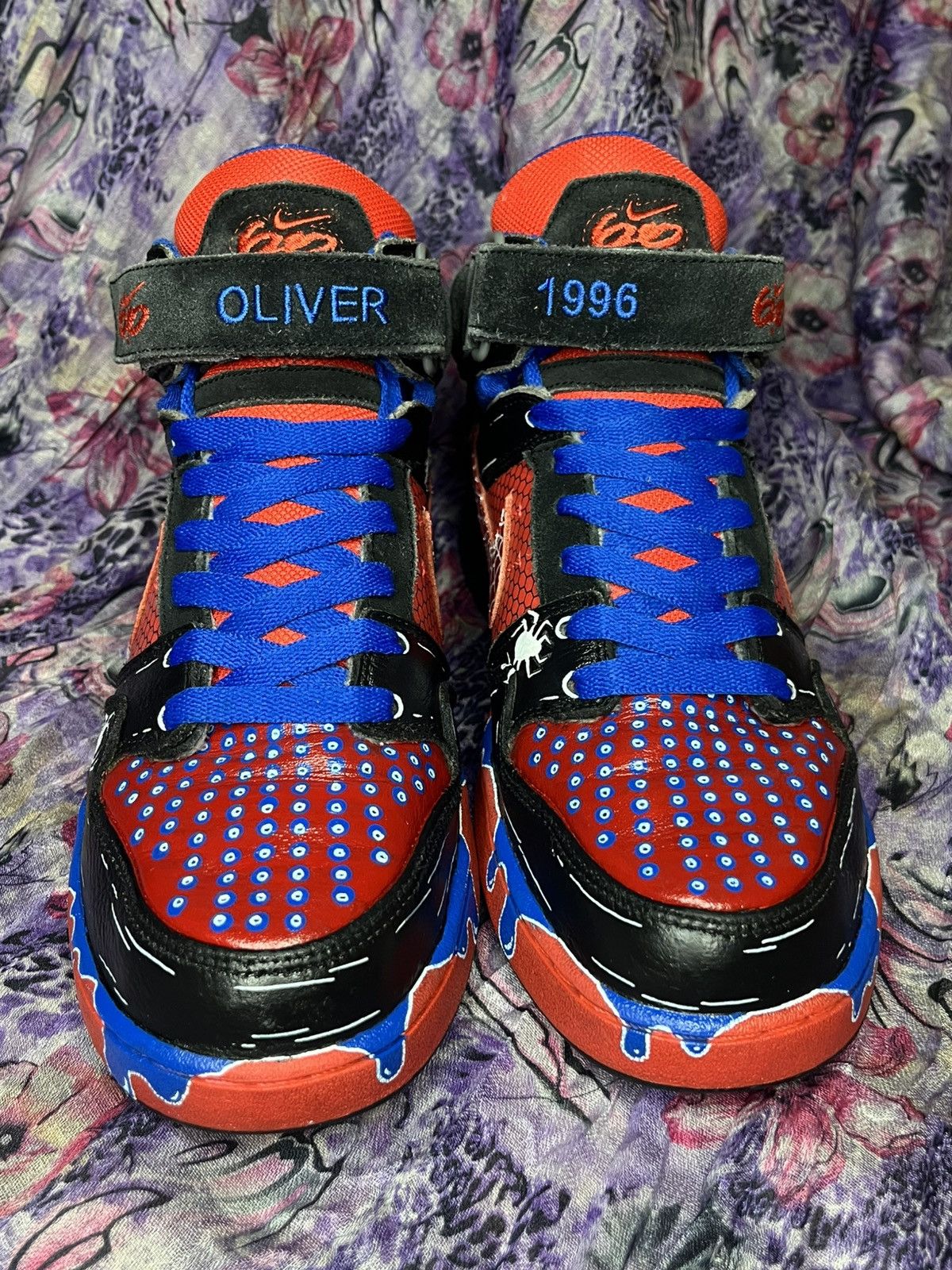 Nike 🕷️ Custom Nike SB Dunk Mid NikeiD Spider-Man Y2K Vintage EU42 Size US 8.5 / EU 41-42 - 4 Thumbnail