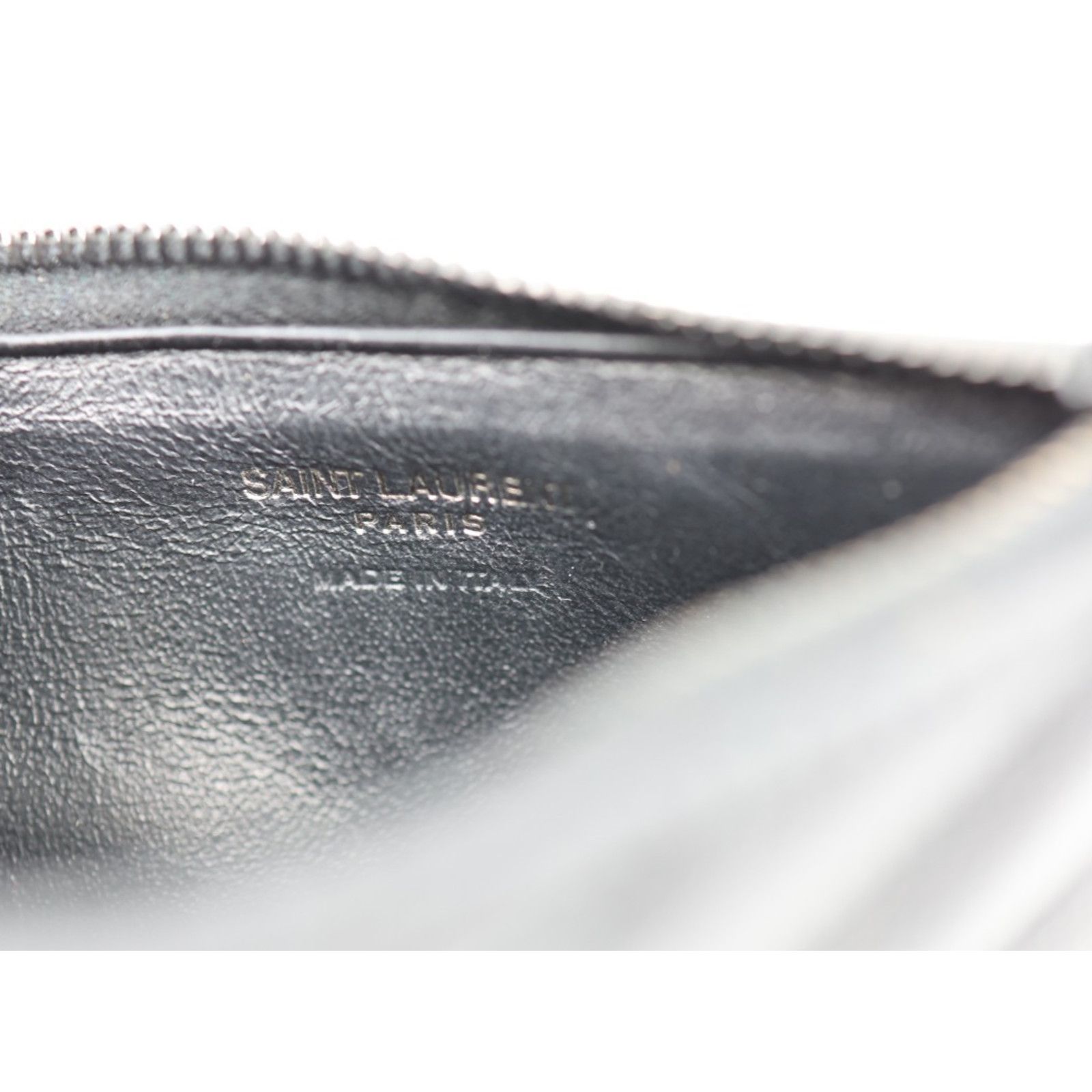 Yves Saint Laurent SAINT LAURENT Cassandre Quilte Leather Logo Card Coin Holder Size ONE SIZE - 3 Thumbnail