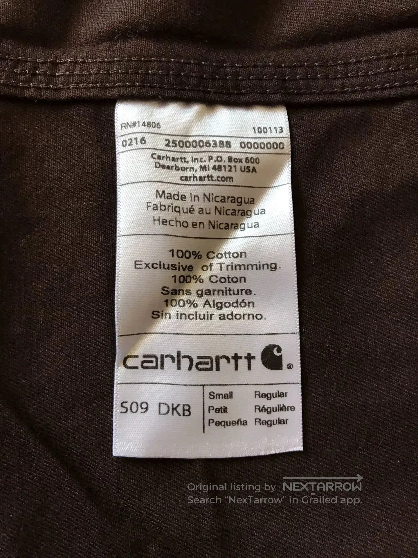 Carhartt Carhartt S09 DKB Heavy Work Shirt. Size US S / EU 44-46 / 1 - 9 Thumbnail