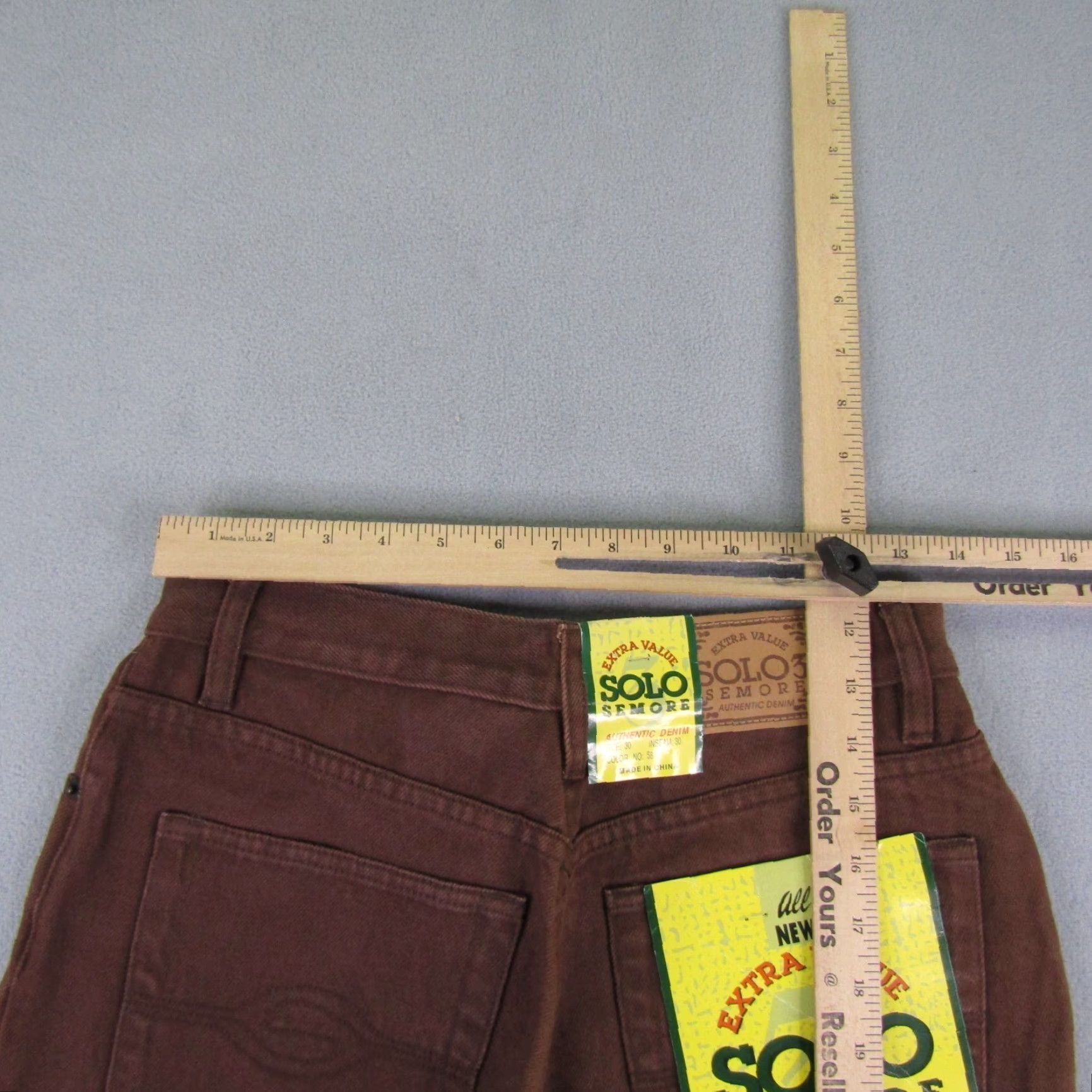 Vintage VINTAGE Solo Semore Jeans Mens 30x30 Blue Denim Straight Leg 90s Y2K Deadstock Jeans Mens Size US 28 / EU 44 - 6 Thumbnail