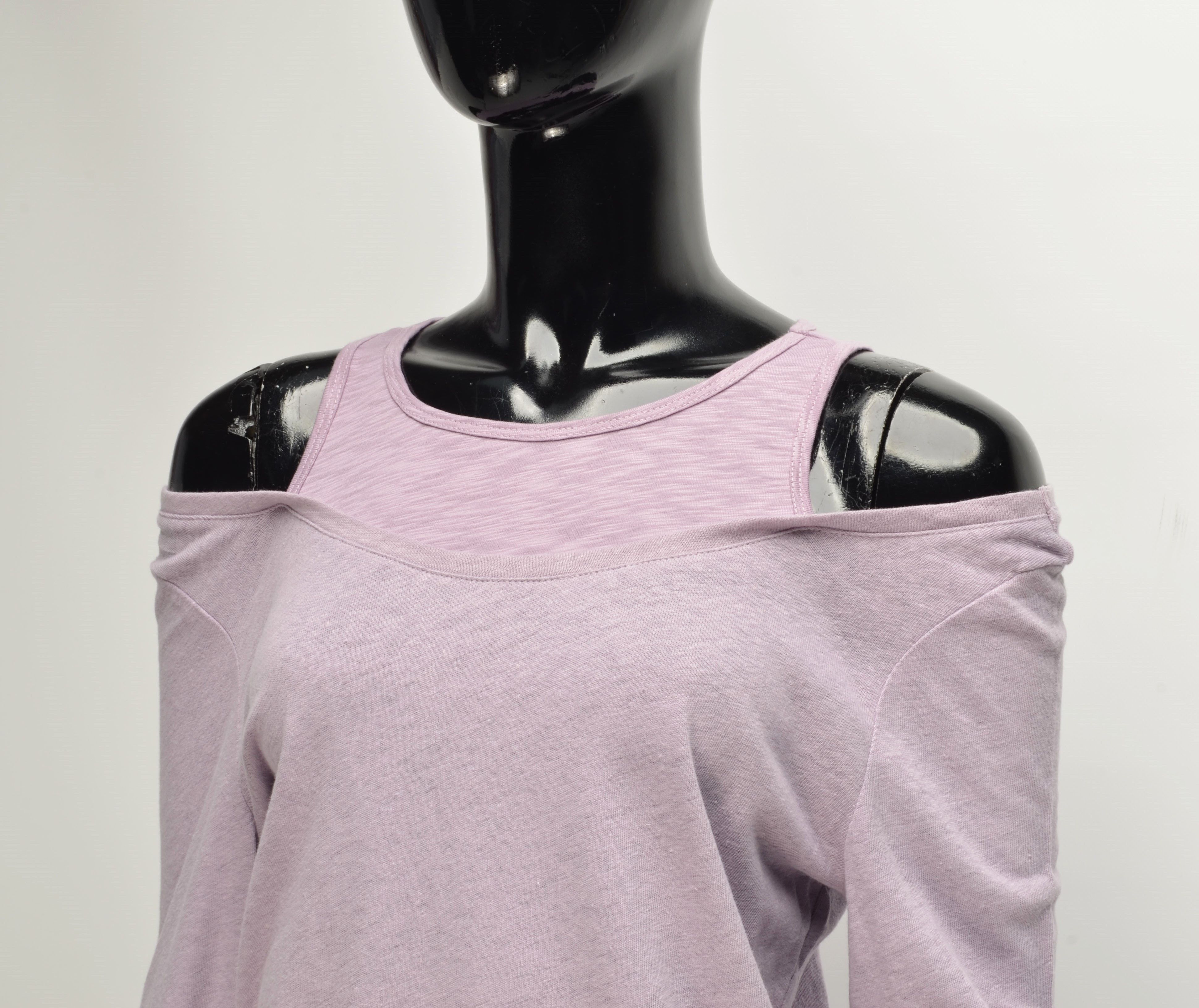 Anthropologie Anthropologie Purple Long Sleeve Off Shoulders Top Size M / US 6-8 / IT 42-44 - 2 Thumbnail