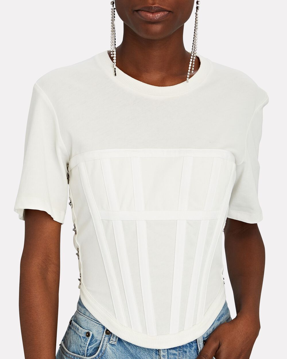 Dion Lee Ivory Corset T-Shirt Size M / US 6-8 / IT 42-44 - 2 Thumbnail