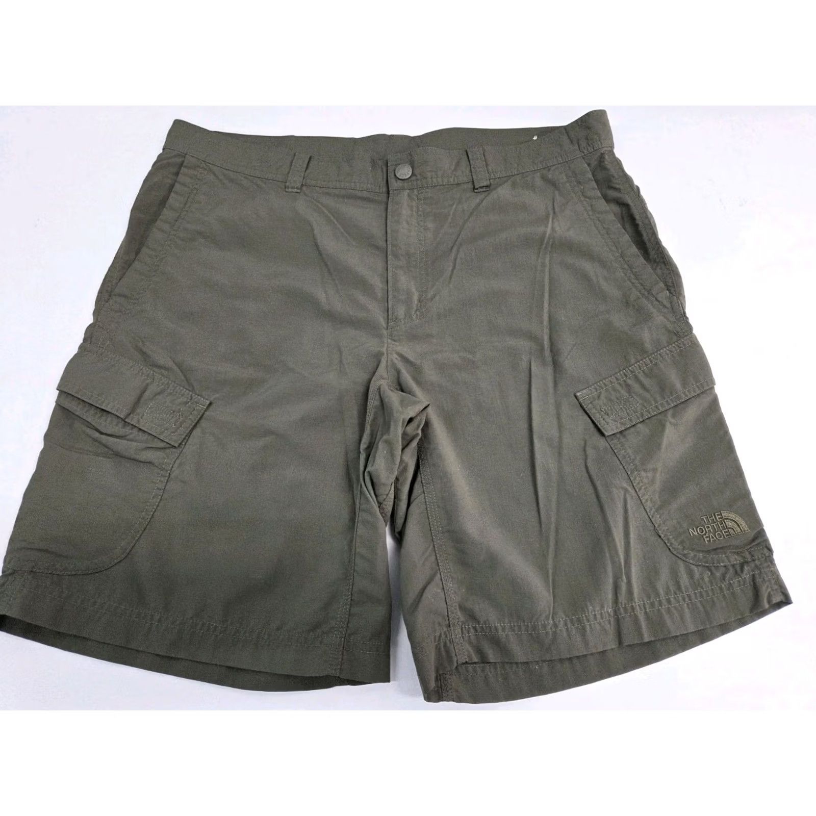 The North Face The North Face Mens Green Cargo Shorts Pockets/Back Pocket Nylon 36/9" #8746 Size US 36 / EU 52 - 2 Thumbnail