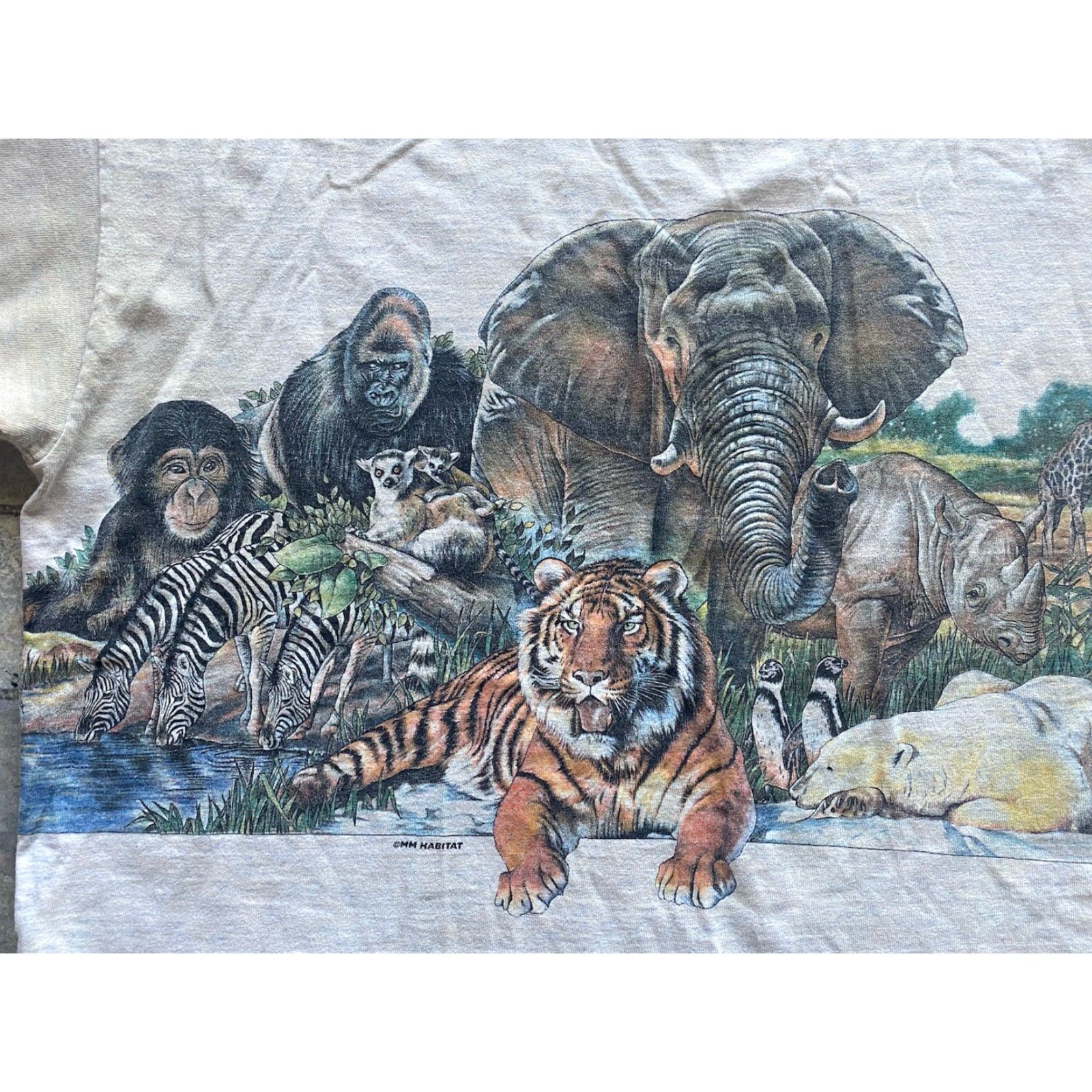 Habitat VINTAGE Habitat T-Shirt Animals Safari Men’s XL Gray Single Stitch Short Sleeve T-Shirt Mens XL Gray Animals Safari Habitat Vintage Size US XL / EU 56 / 4 - 6 Thumbnail