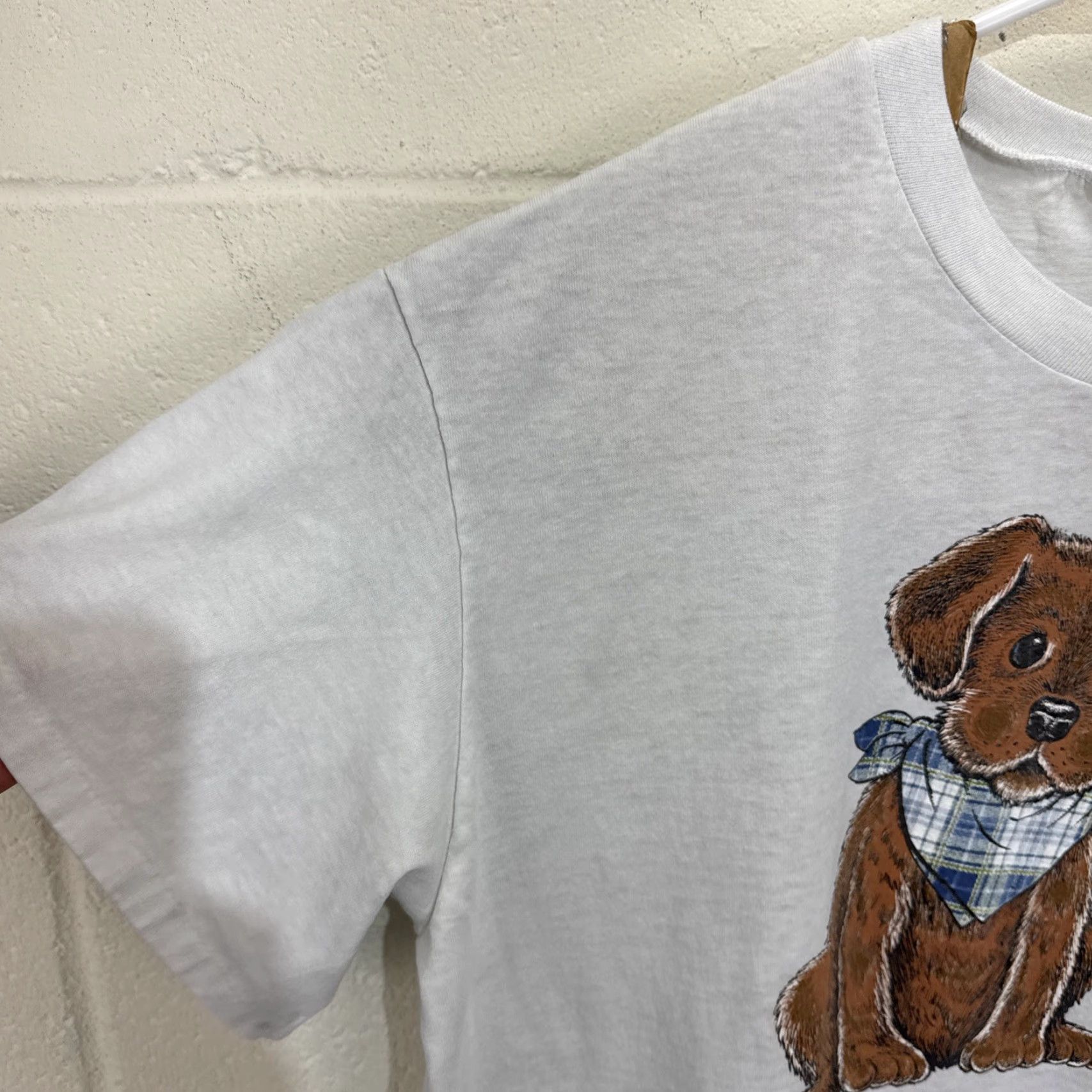 Vintage VINTAGE 90s International Design Group Cat Dog Cartoon Graphic Print Cropped Shirt Size Large White Unisex Size US L / EU 52-54 / 3 - 6 Thumbnail