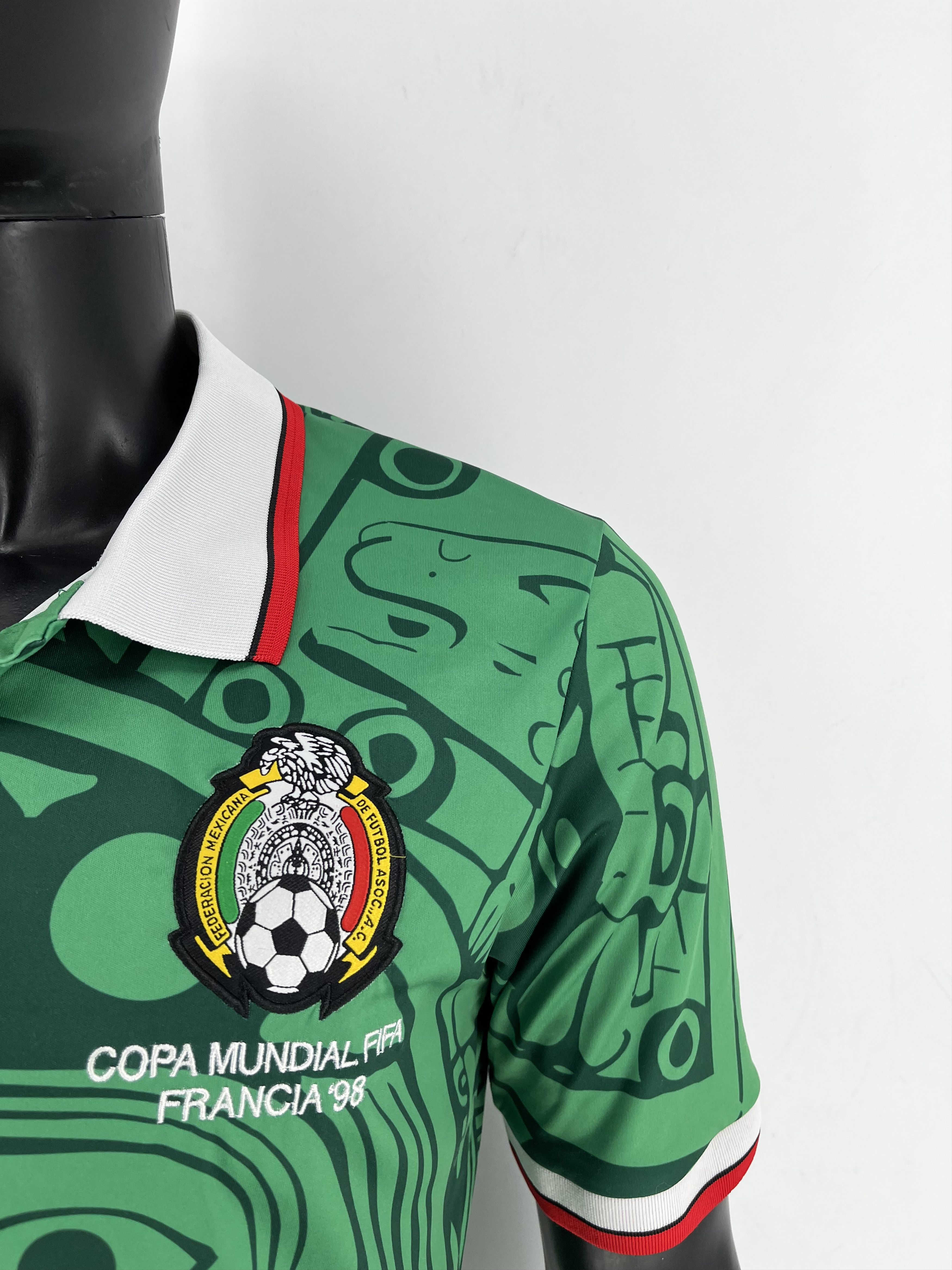 Vintage Aba Sports Green Retro Jersey Copa Munidal Fifa Francia 1998 Size US L / EU 52-54 / 3 - 9 Thumbnail