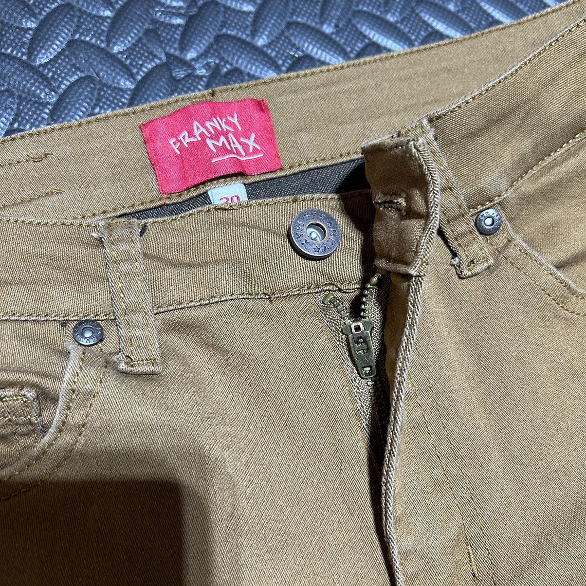 Designer × Franky Max × Vintage Franky Max Jeans Skinny Mens 30x30 Denim Y2K Khaki Vintage Size US 30 / EU 46 - 9 Thumbnail