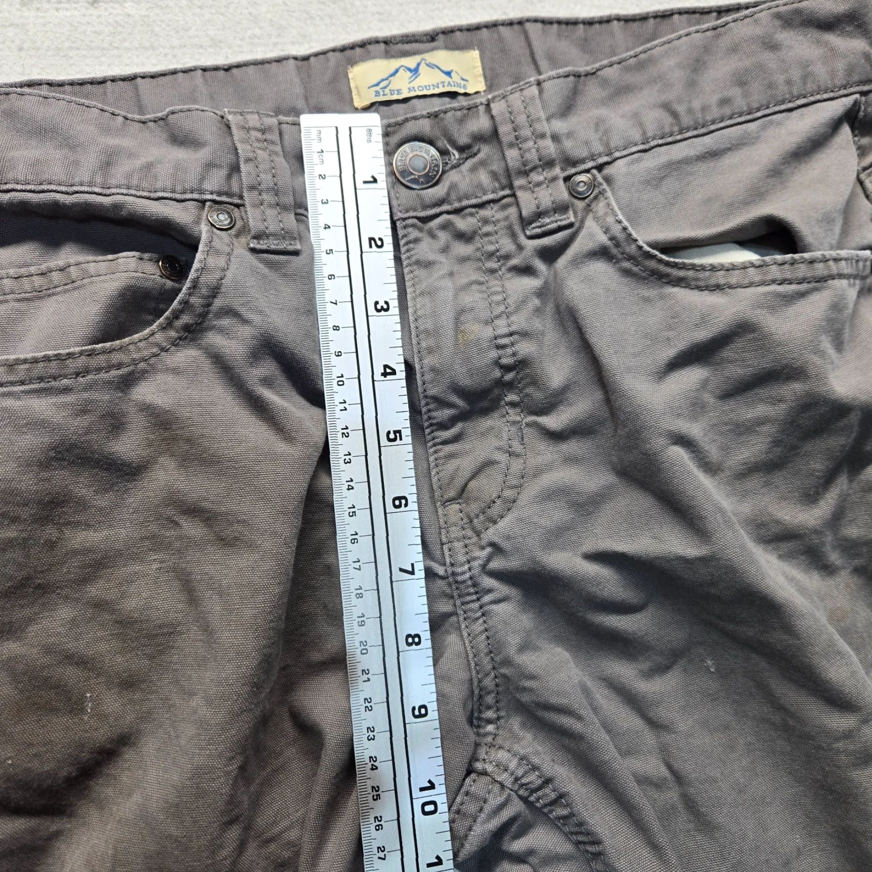 The Mountain Blue Mountain Pants Carpenter Straight 30x32 Mens Gray Cotton 5-Pocket Belt Loops Regular Classic Casual Utility Fall Spring Summer Winter Size US 30 / EU 46 - 6 Thumbnail