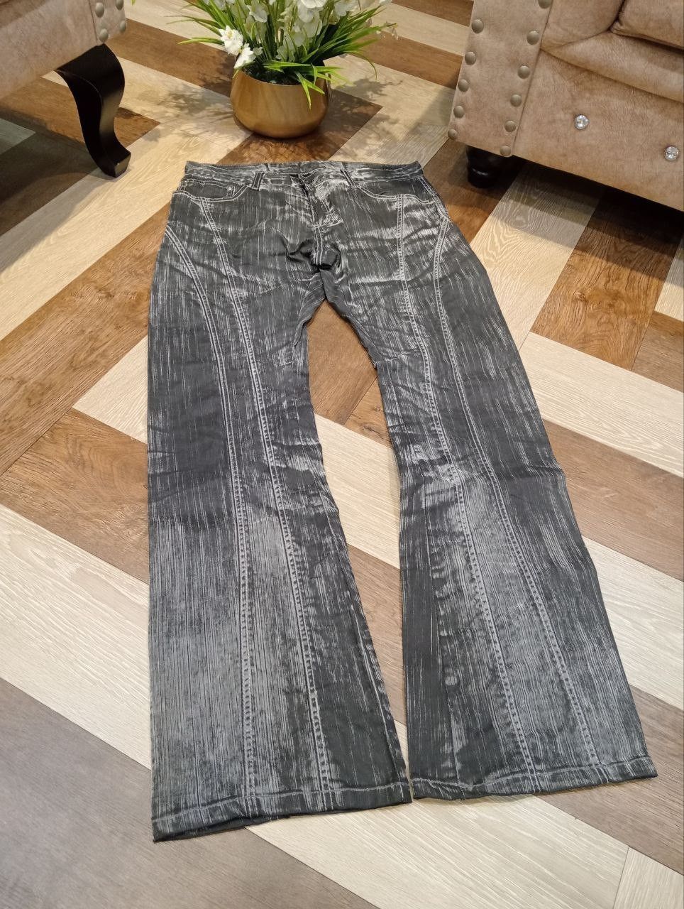semanticdesign SEMANTIC DESIGN JAPAN WASHED FLARED PANTS Size US 33 - 3 Thumbnail