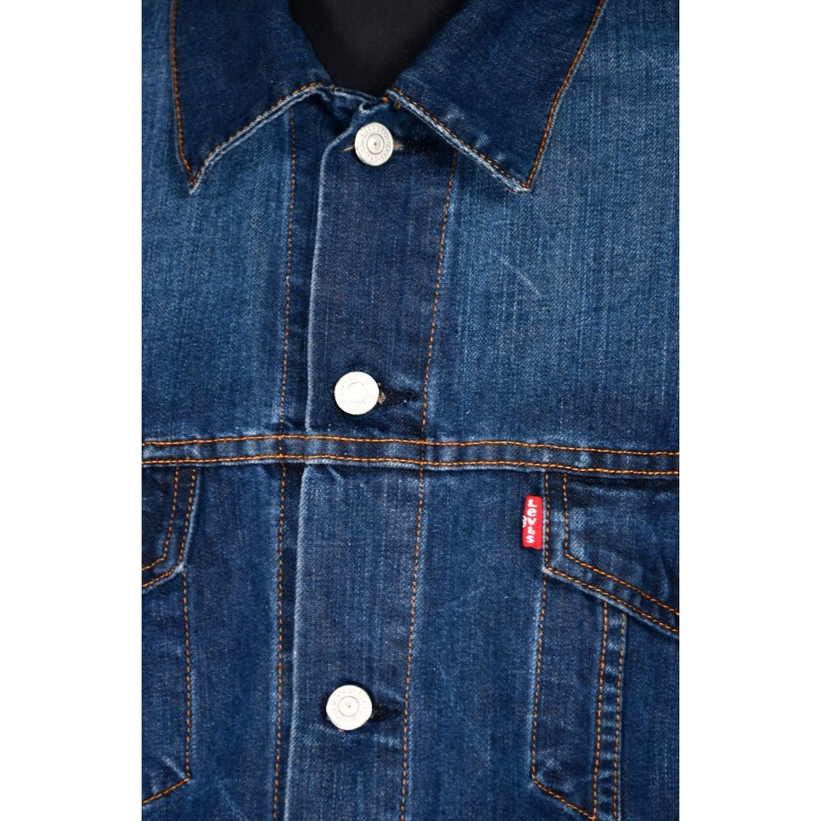 Levi's Levi’s Trucker Jacket Denim Blue XL Men’s Regular Size 100% Cotton Casual Jacket | 64cm Chest 73cm Length 70cm Sleeve Standard Size US 36 / EU 52 - 5 Thumbnail