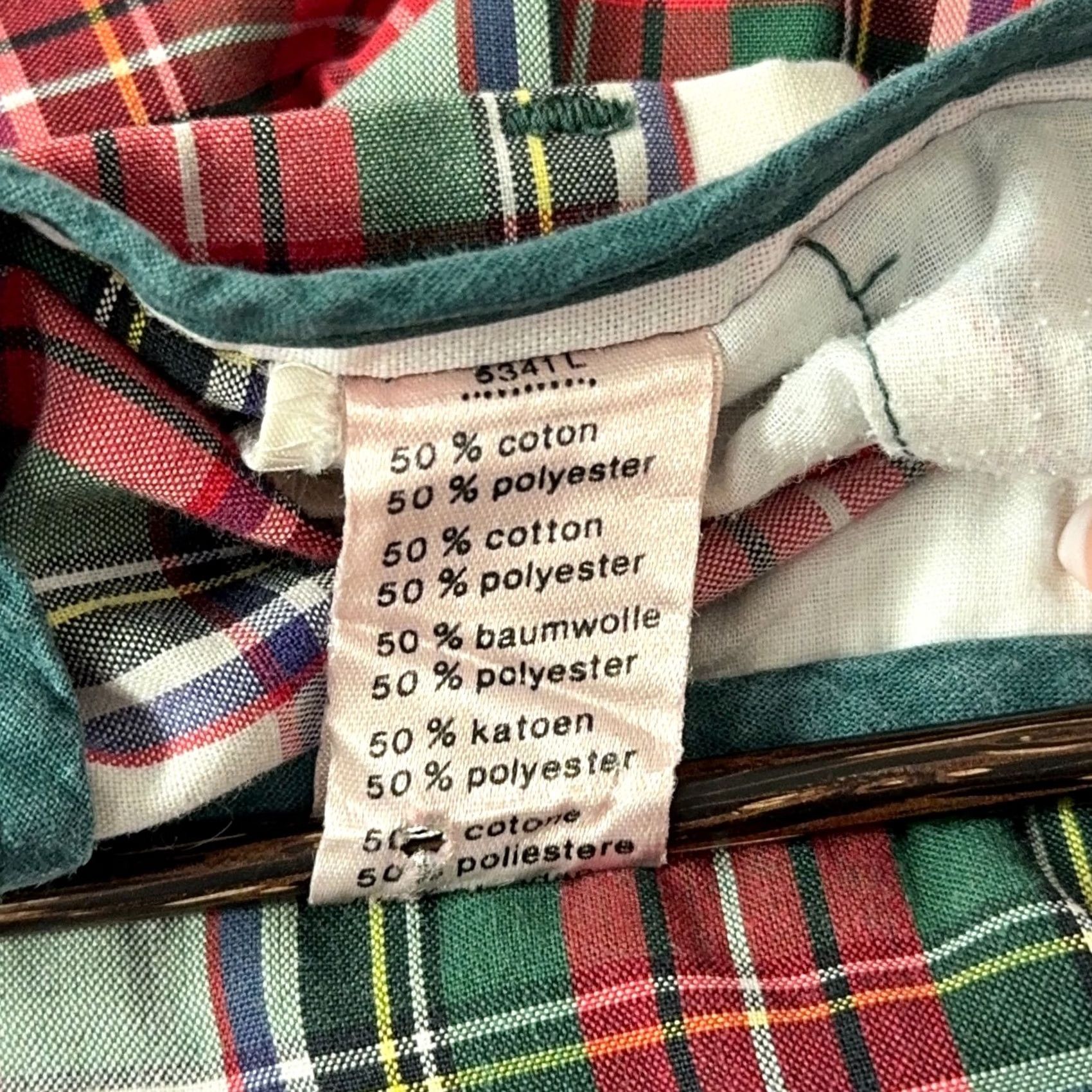 Lacoste VINTAGE Lacoste Pants 34 Mens 27 Inseam Pleated Tartan Red Green Cotton Polyester Dress Pants Made France Regular Fit 80s 90s Golf Money USA Size US 34 / EU 50 - 6 Thumbnail