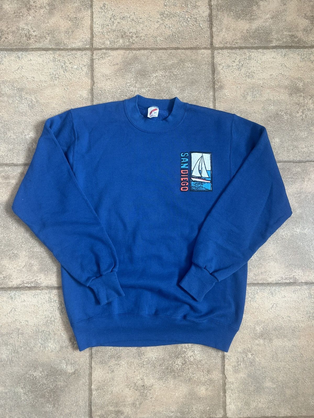 Jerzees Vintage San Diego California crewneck sweater size L Size US L / EU 52-54 / 3 - 2 Thumbnail