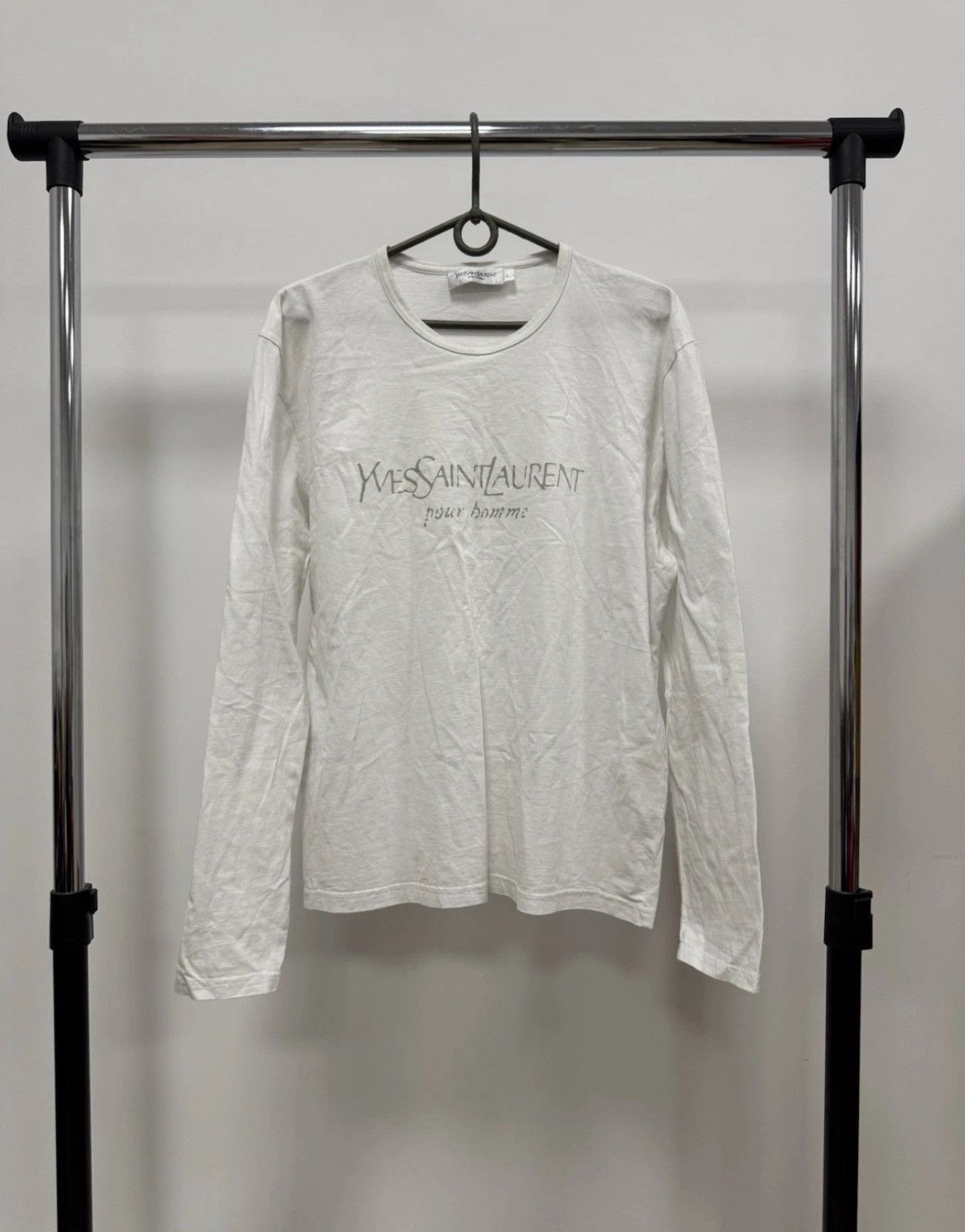 Yves Saint Laurent Pour Homme YSL Long Sleeve Huge Logo
