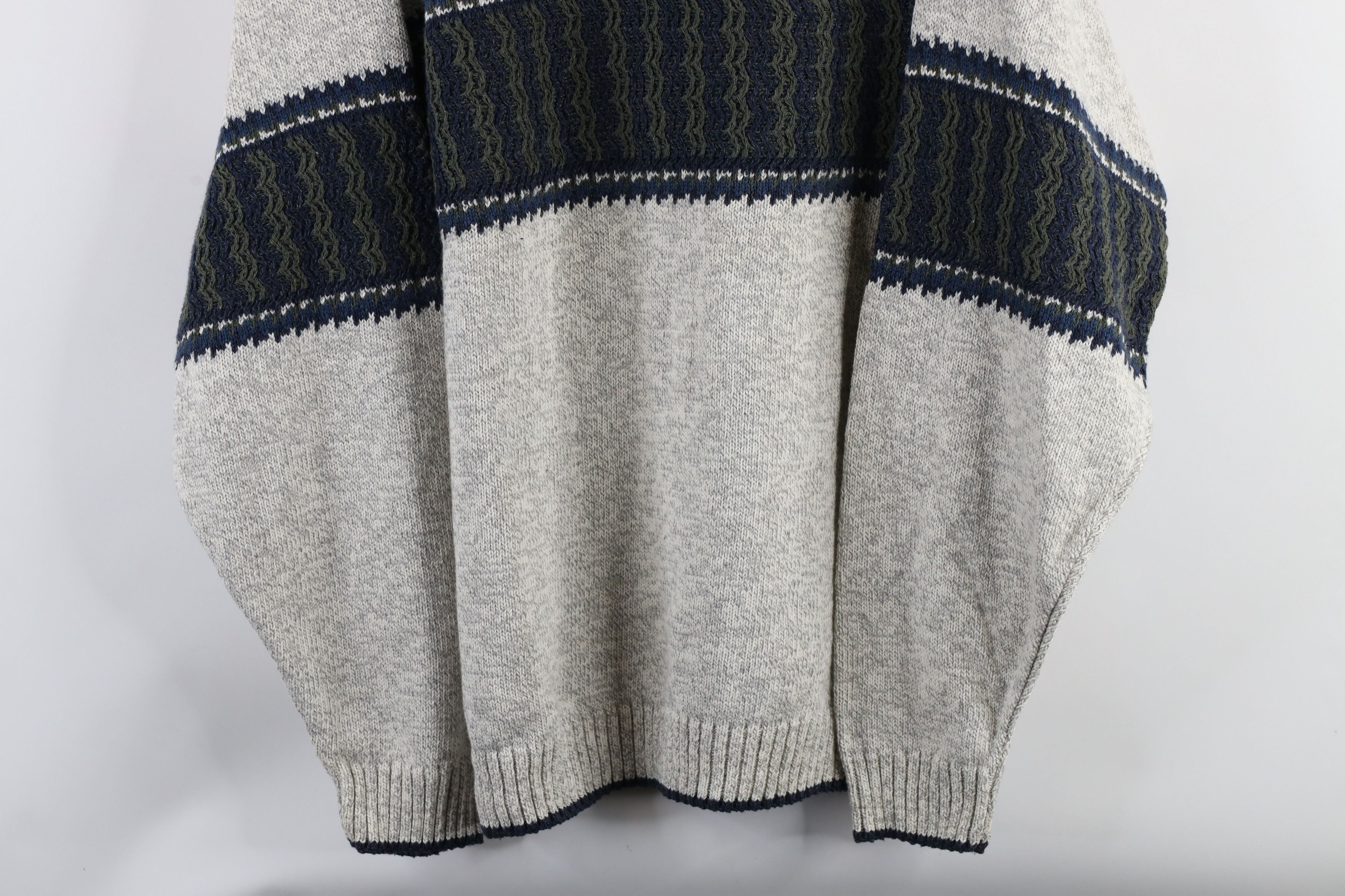 Vintage Vintage 90s Streetwear Knit V-Neck Sweater Heather Gray Size US XL / EU 56 / 4 - 3 Thumbnail