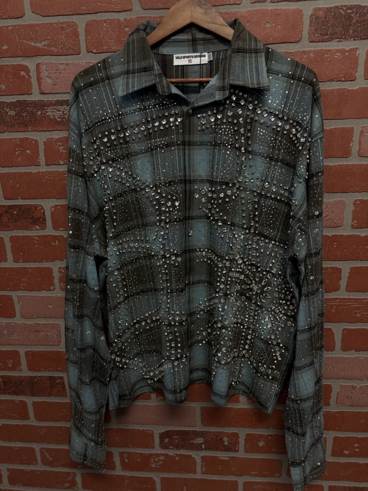 Vale Valley Crystal Flannel Long Sleeve Stones Size XXL (NEW) 💎 Size US XXL / EU 58 / 5 - 3 Thumbnail