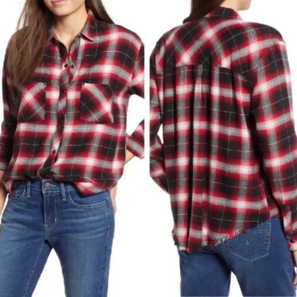 Rails Rails Leo Frayed Plaid Shirt fall casual snap up fall fraye Size S / US 4 / IT 40 - 1 Thumbnail