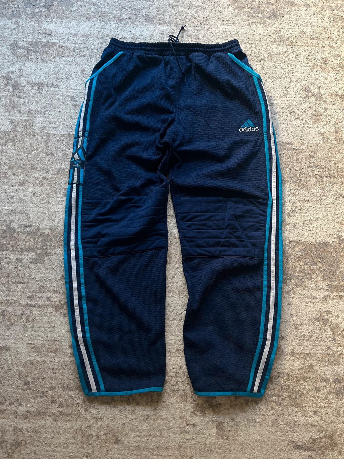 Adidas Adidas Double Knee Sz M Vintage Three Stripes 1990s Size US 33 - 1 Thumbnail