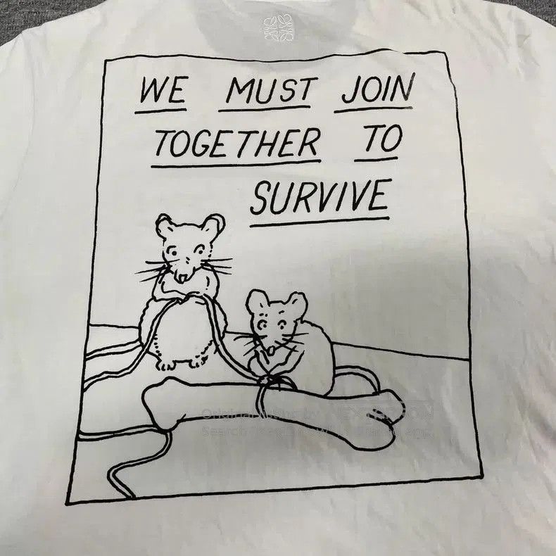 Loewe Loewe Mouse Graffiti Short Sleeve T. Size US XL / EU 56 / 4 - 4 Thumbnail