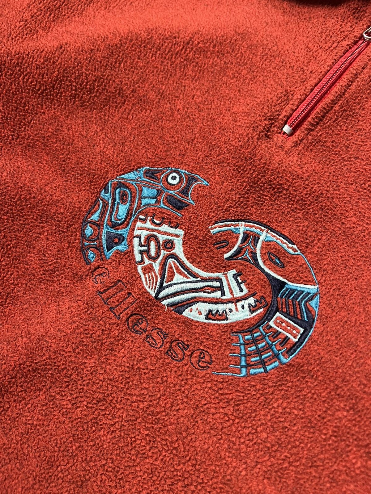 Ellesse Archive Vintage Ellesse Big Logo Fleece Pullover Zip Jacket Size US XL / EU 56 / 4 - 4 Thumbnail