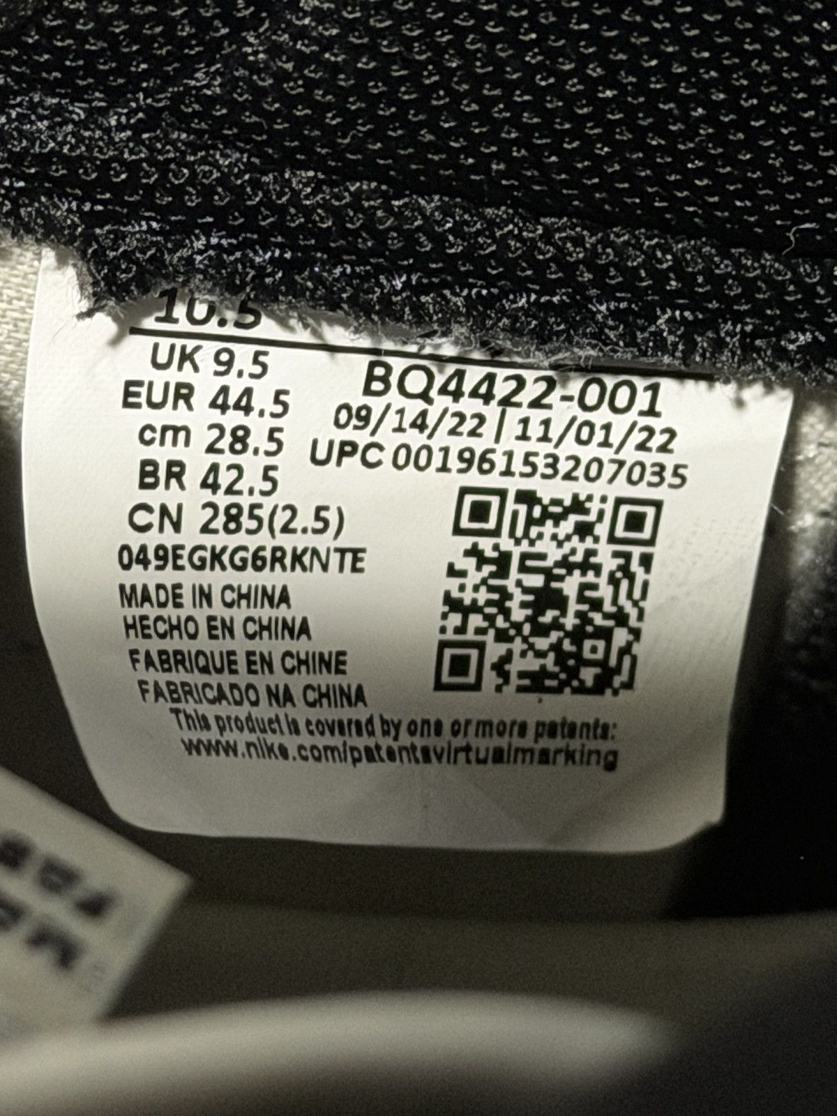 Jordan Brand 2023 Air Jordan 1 High OG '85 "Black/White" Size US 10.5 / EU 43-44 - 6 Thumbnail