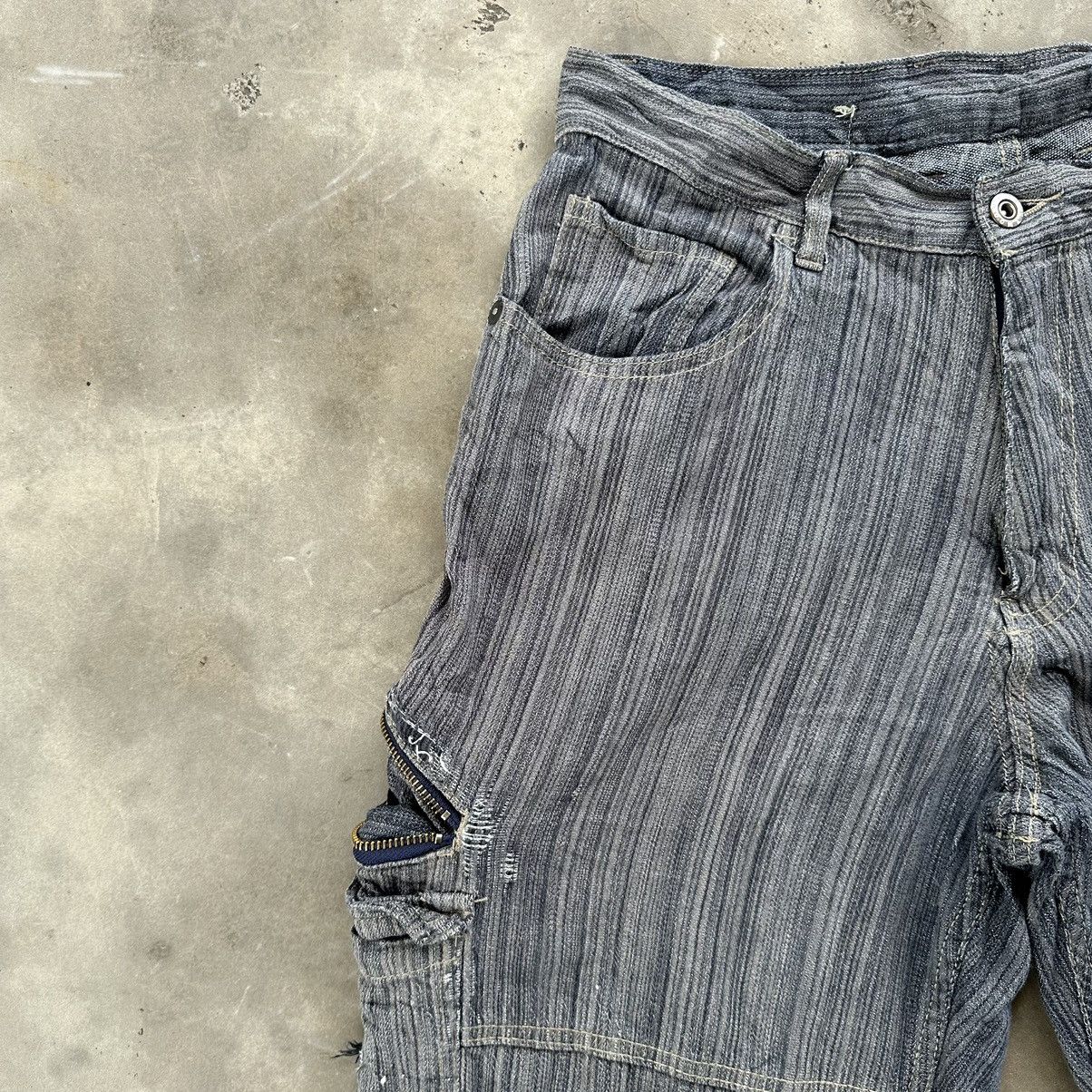 Japanese Brand × Jean × Vintage Vintage Dogman Faded Stretch Denim Cargo Pants Size US 31 - 4 Thumbnail