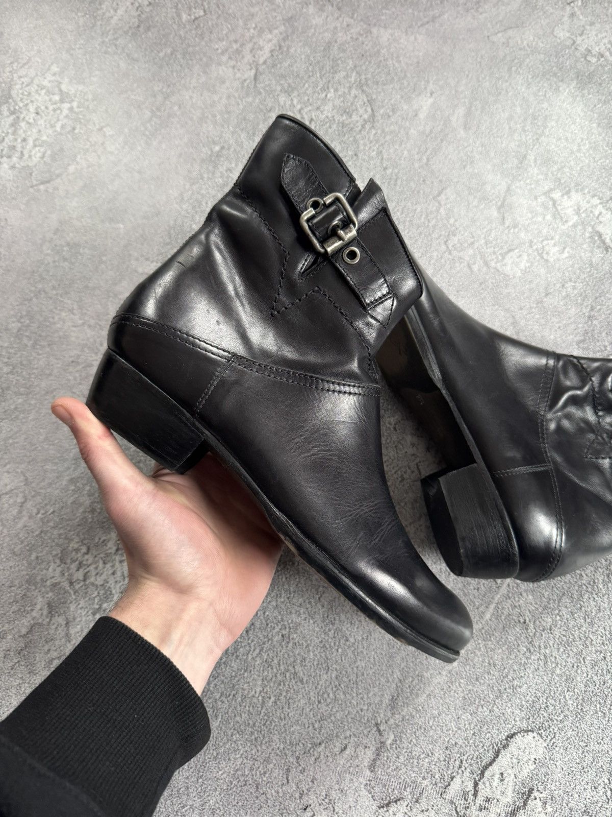 A.S.98 × Leather AS98 Airstep A.S.98 black leather zip shoes boots Cossacks Size US 9 / IT 39 - 4 Thumbnail