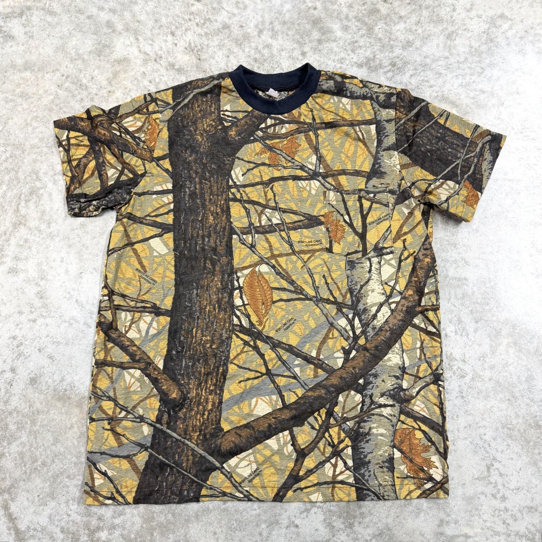 Vintage Skyline Camo Shirt Mens XL Brown Camouflage Hunting Outdoor Graphic Tee Size US XL / EU 56 / 4 - 2 Thumbnail