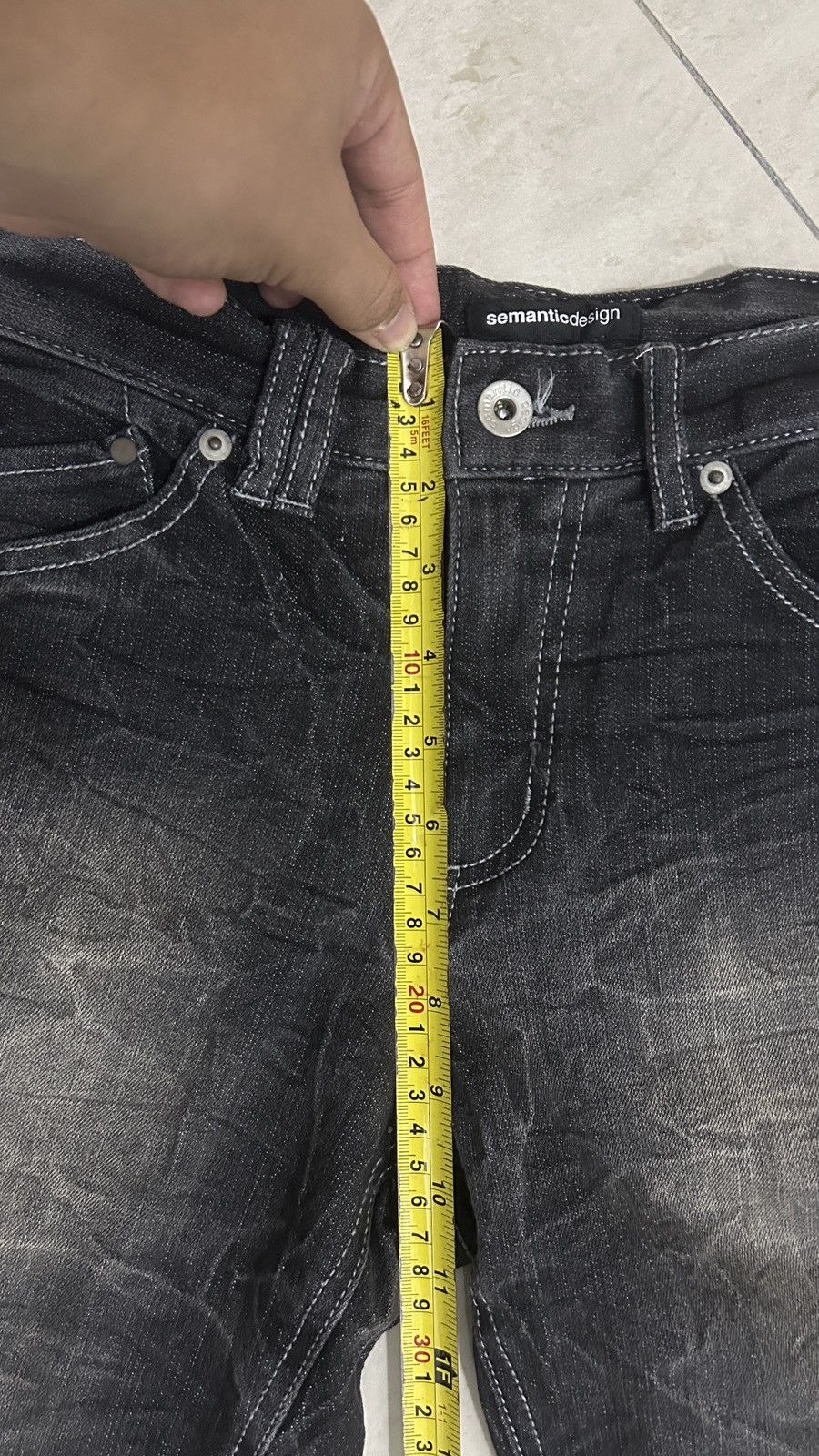 semanticdesign 🔥SEMANTIC DESIGN STONE WASH DENIM PUNK Size 30" / US 8 / IT 44 - 9 Thumbnail
