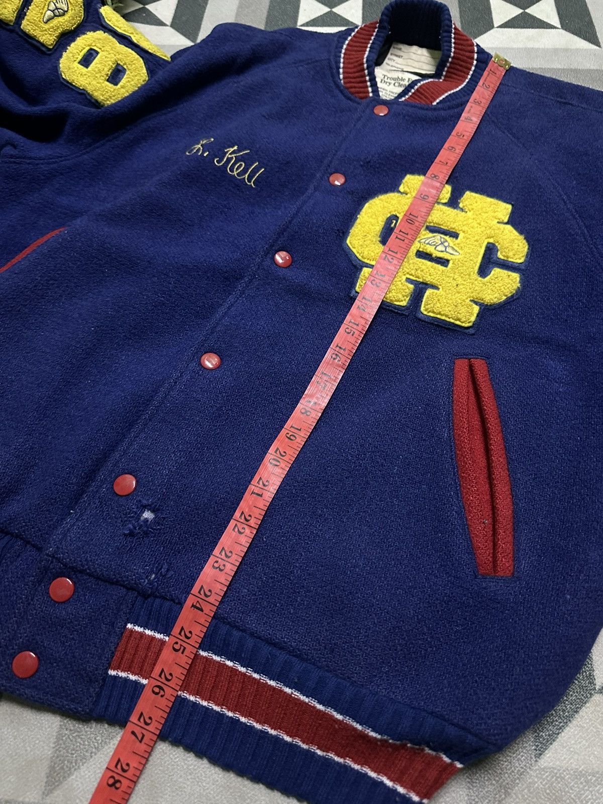 Vintage Vintage 80s Houston varsity jacket Size US M / EU 48-50 / 2 - 13 Thumbnail